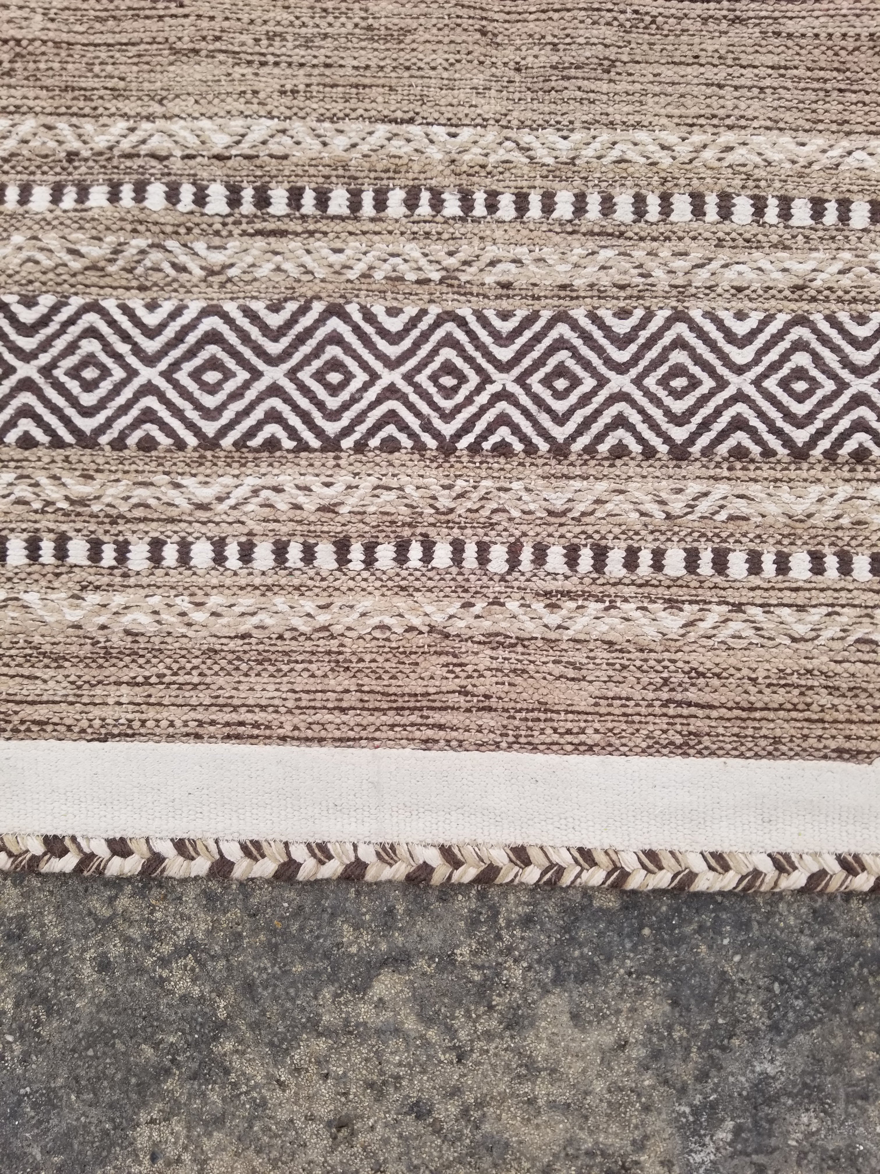 Vintage Traditional Handmade Bohemian Tribal Inspired Cotton Kilim Rug 150x86cm