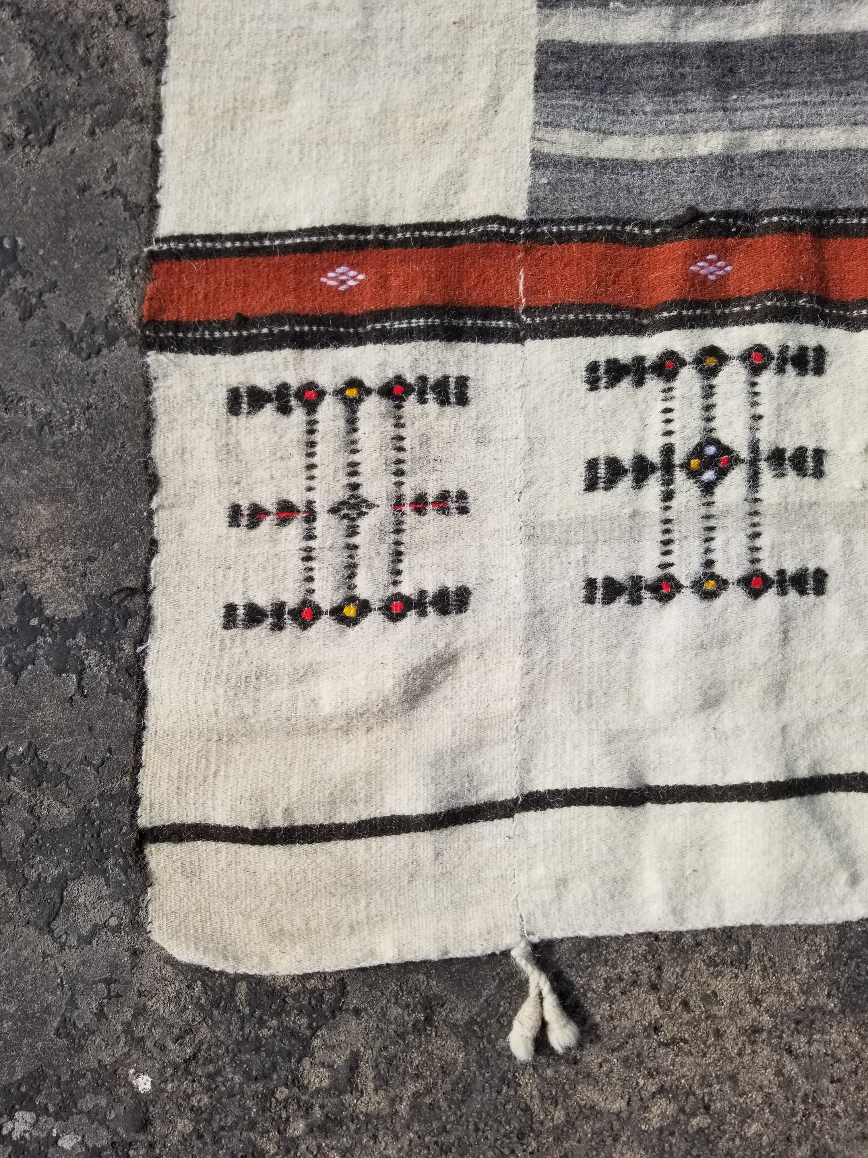 Antique Traditional Handmade African Fulani Wedding Blanket Mali Decor 224x130cm
