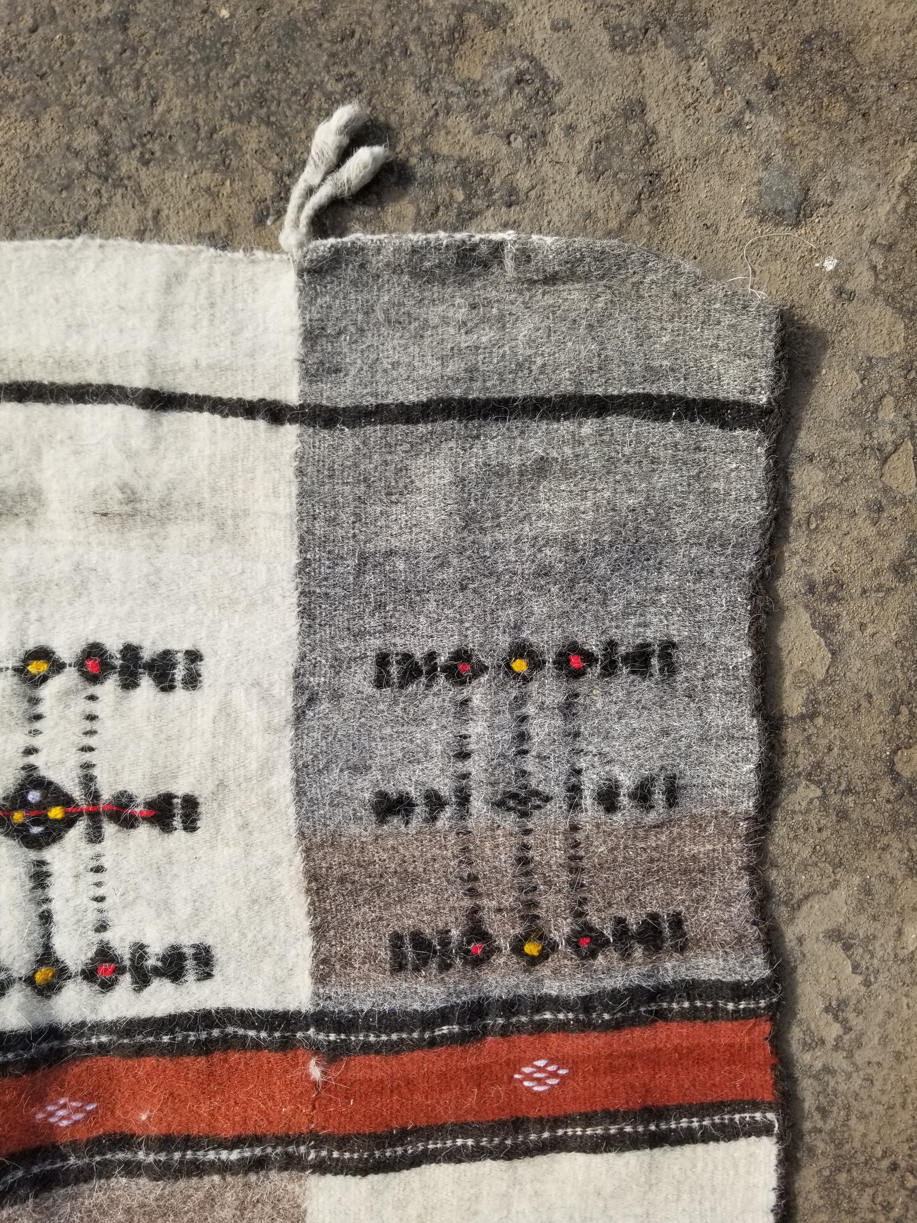 Antique Traditional Handmade African Fulani Wedding Blanket Mali Decor 224x130cm
