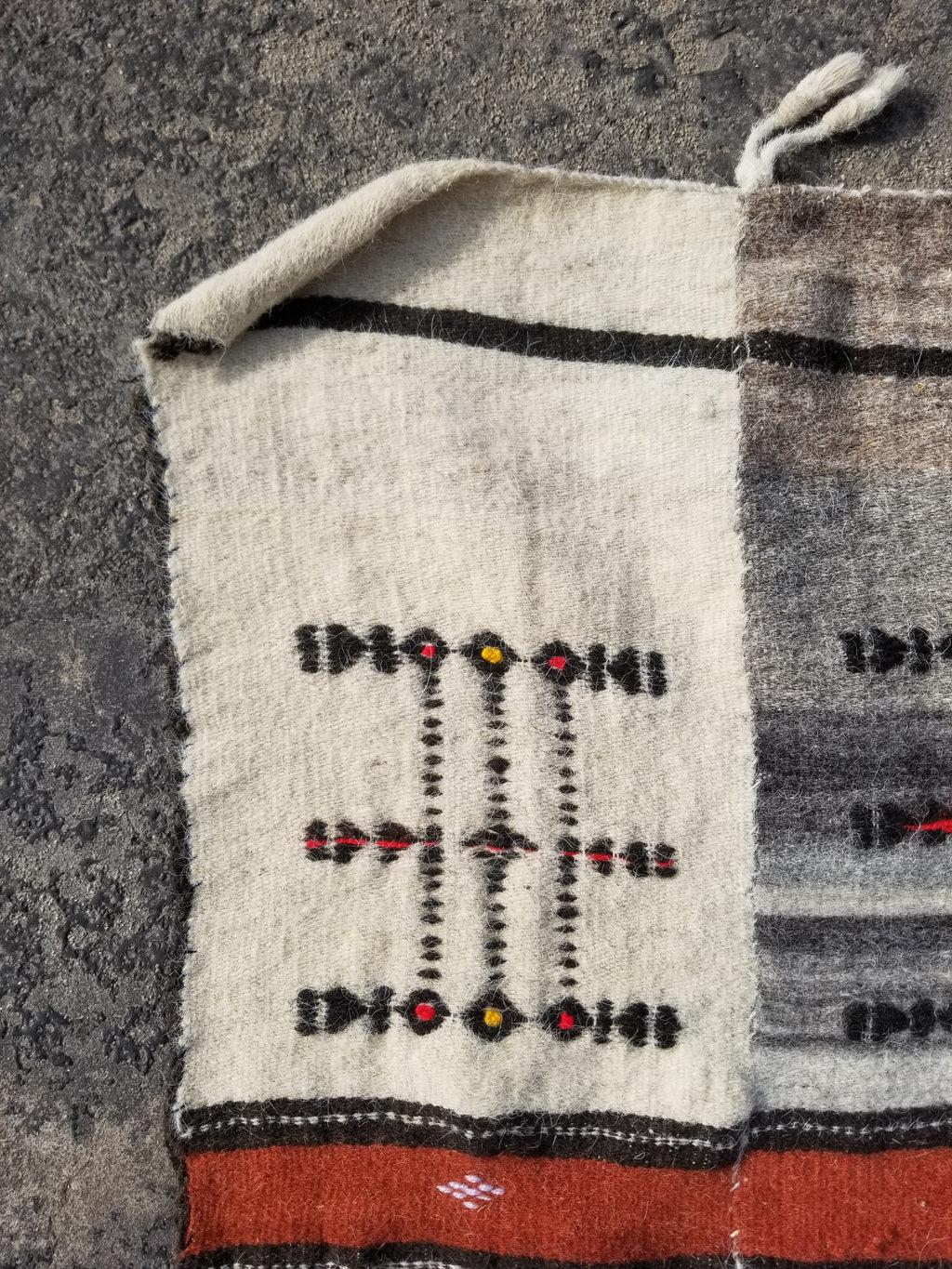 Antique Traditional Handmade African Fulani Wedding Blanket Mali Decor 224x130cm
