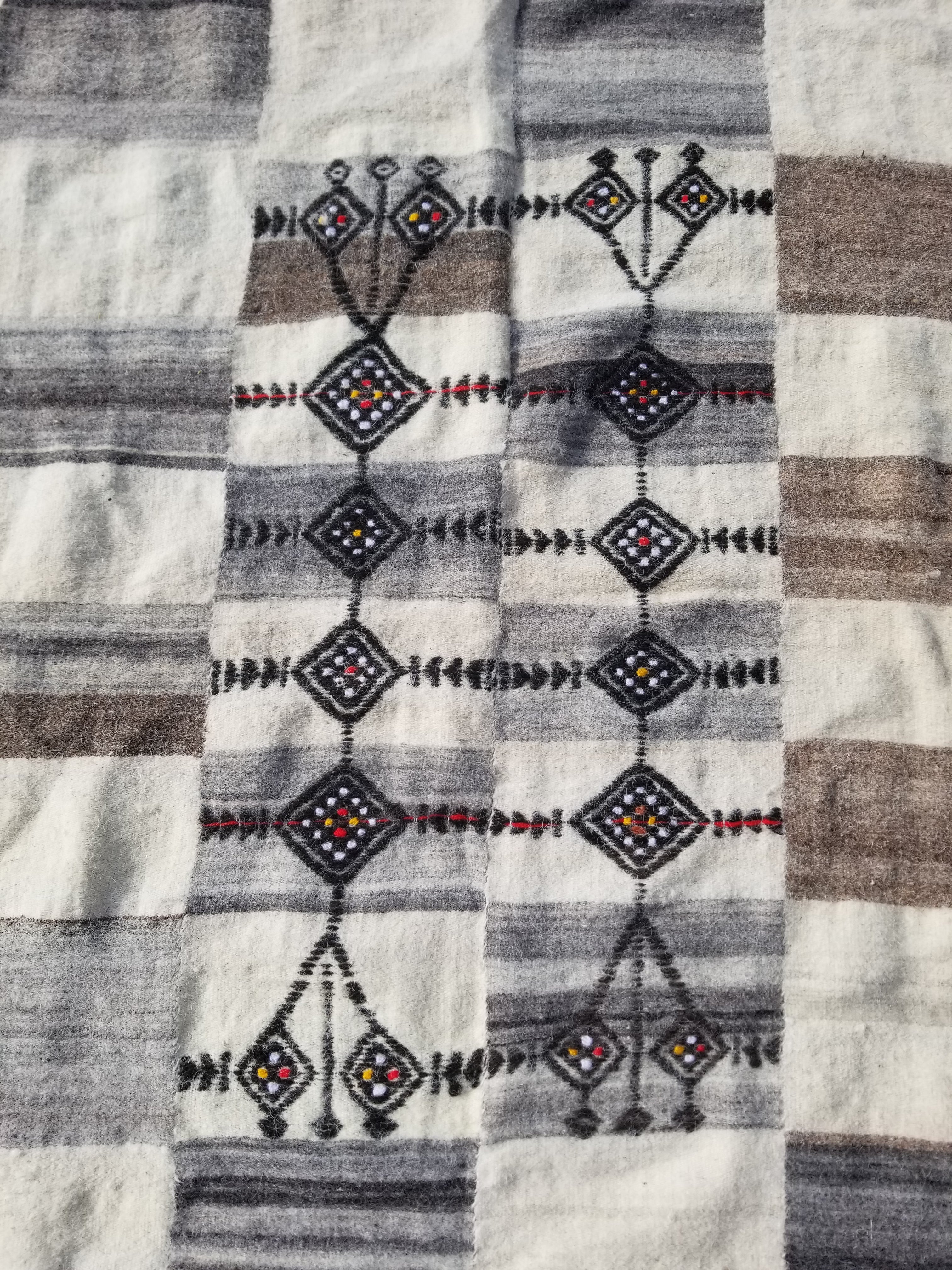 Antique Traditional Handmade African Fulani Wedding Blanket Mali Decor 224x130cm