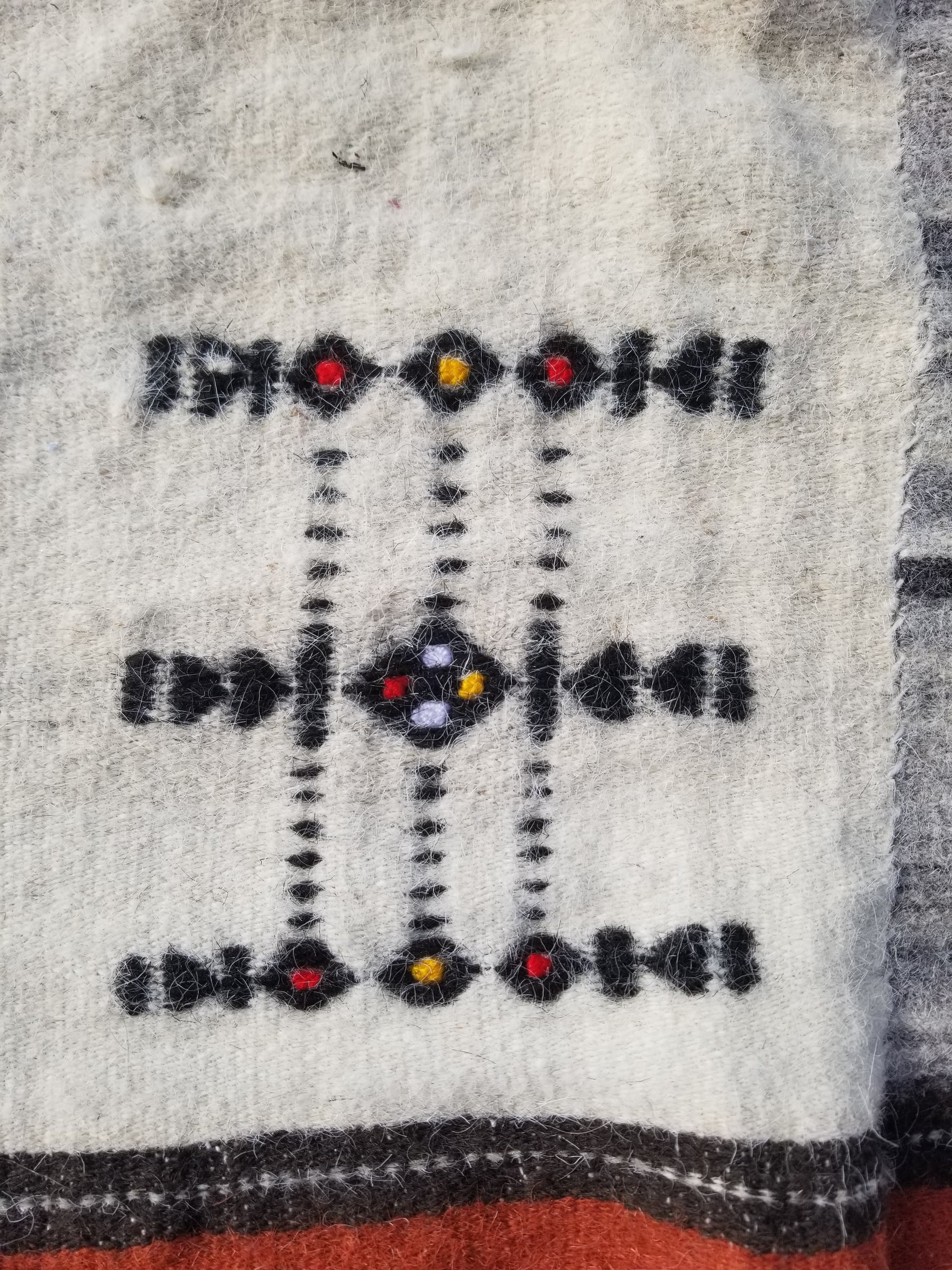Antique Traditional Handmade African Fulani Wedding Blanket Mali Decor 224x130cm