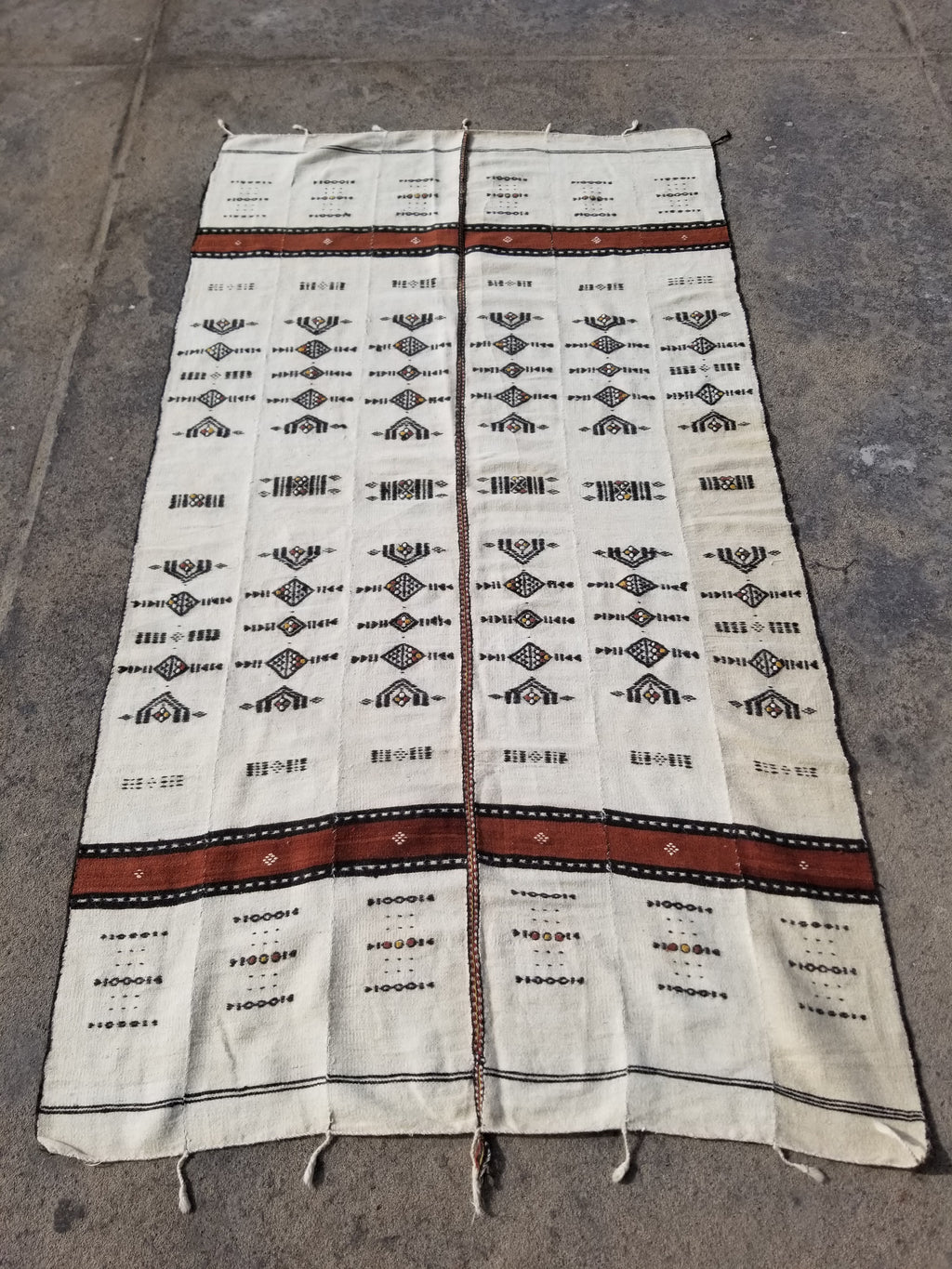 Antique Traditional Handmade African Fulani Wedding Blanket Mali Decor 229x127cm