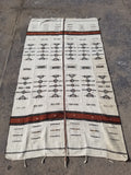 Antique Traditional Handmade African Fulani Wedding Blanket Mali Decor 229x127cm