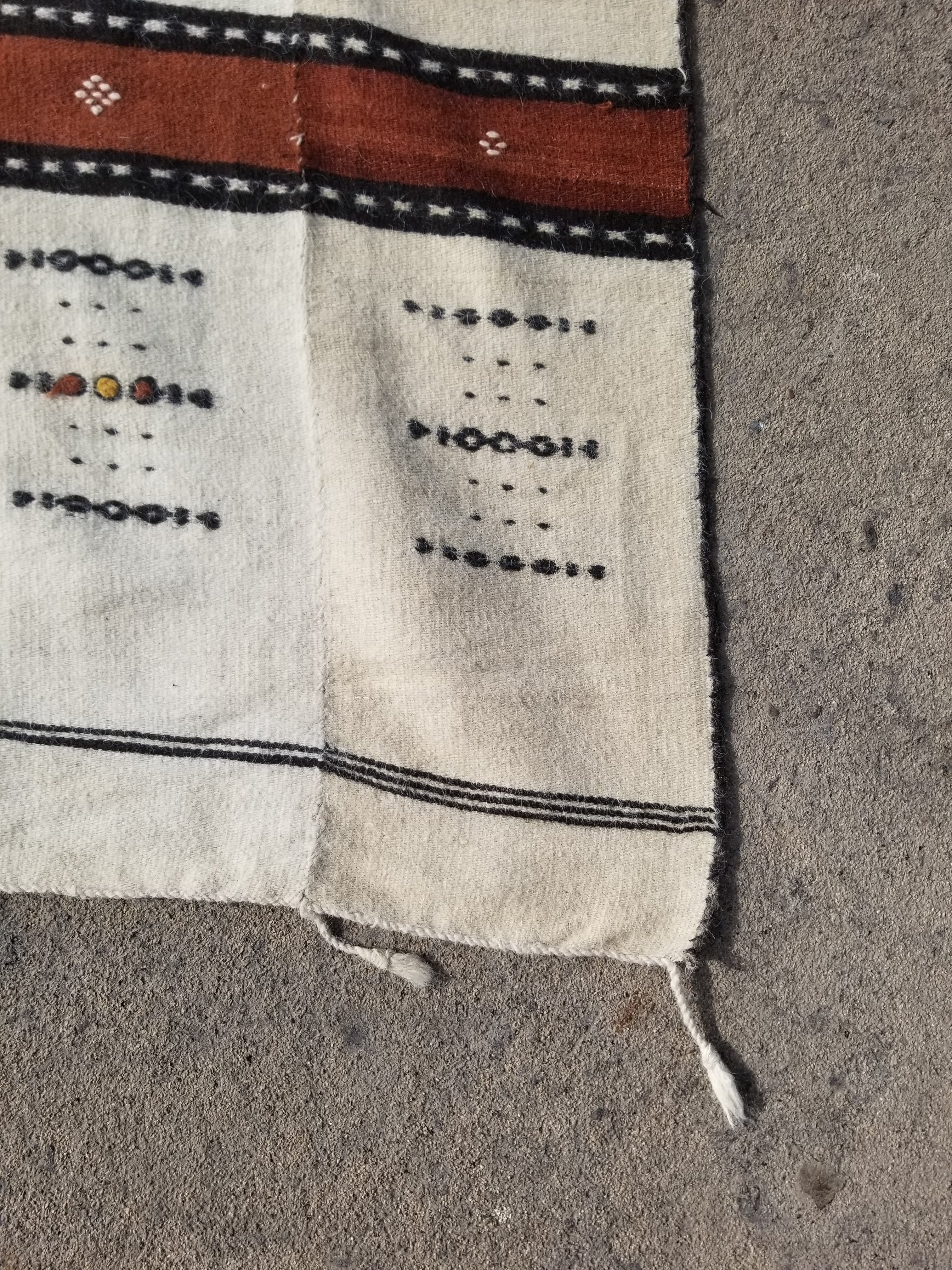 Antique Traditional Handmade African Fulani Wedding Blanket Mali Decor 229x127cm
