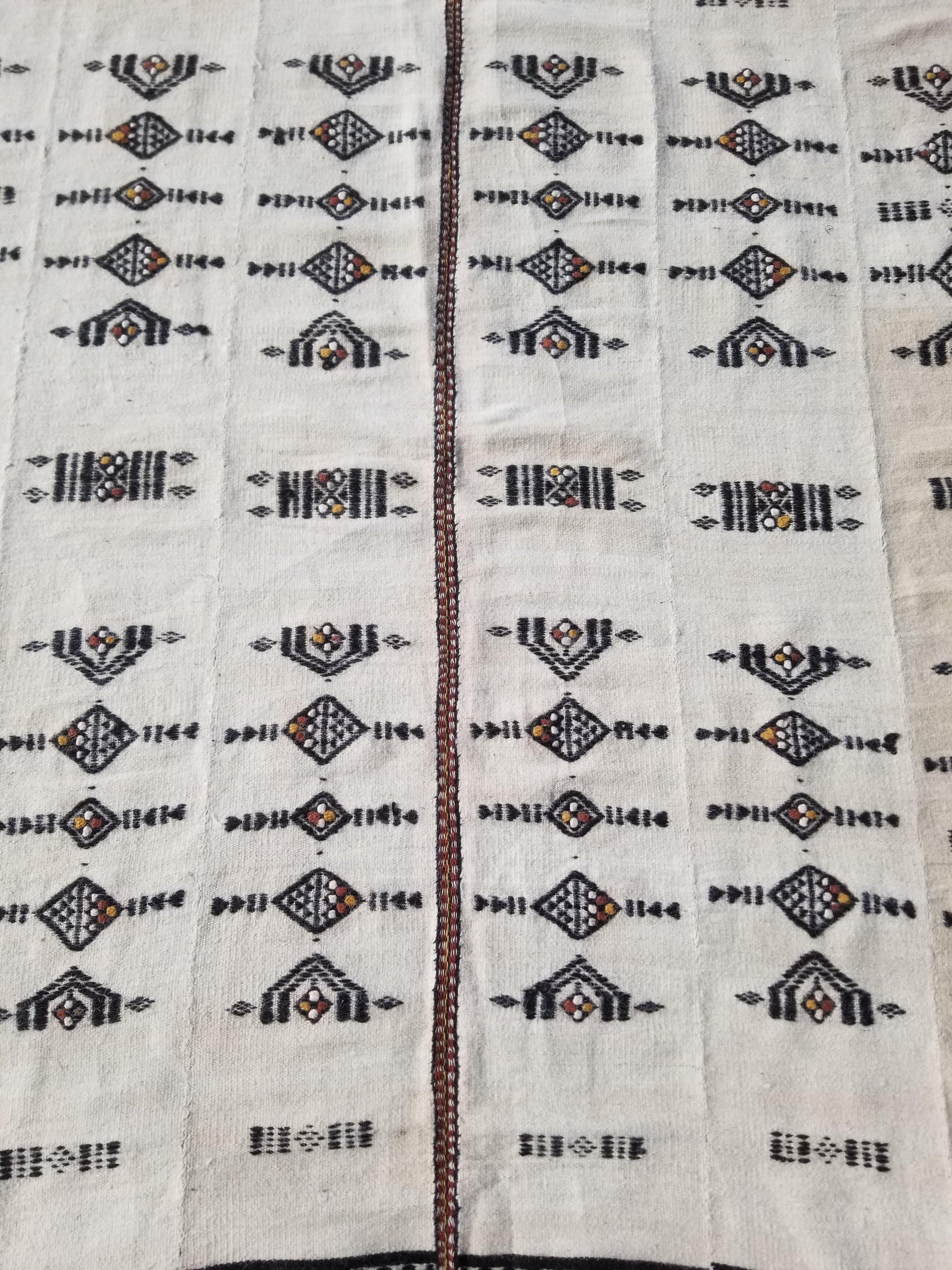 Antique Traditional Handmade African Fulani Wedding Blanket Mali Decor 229x127cm