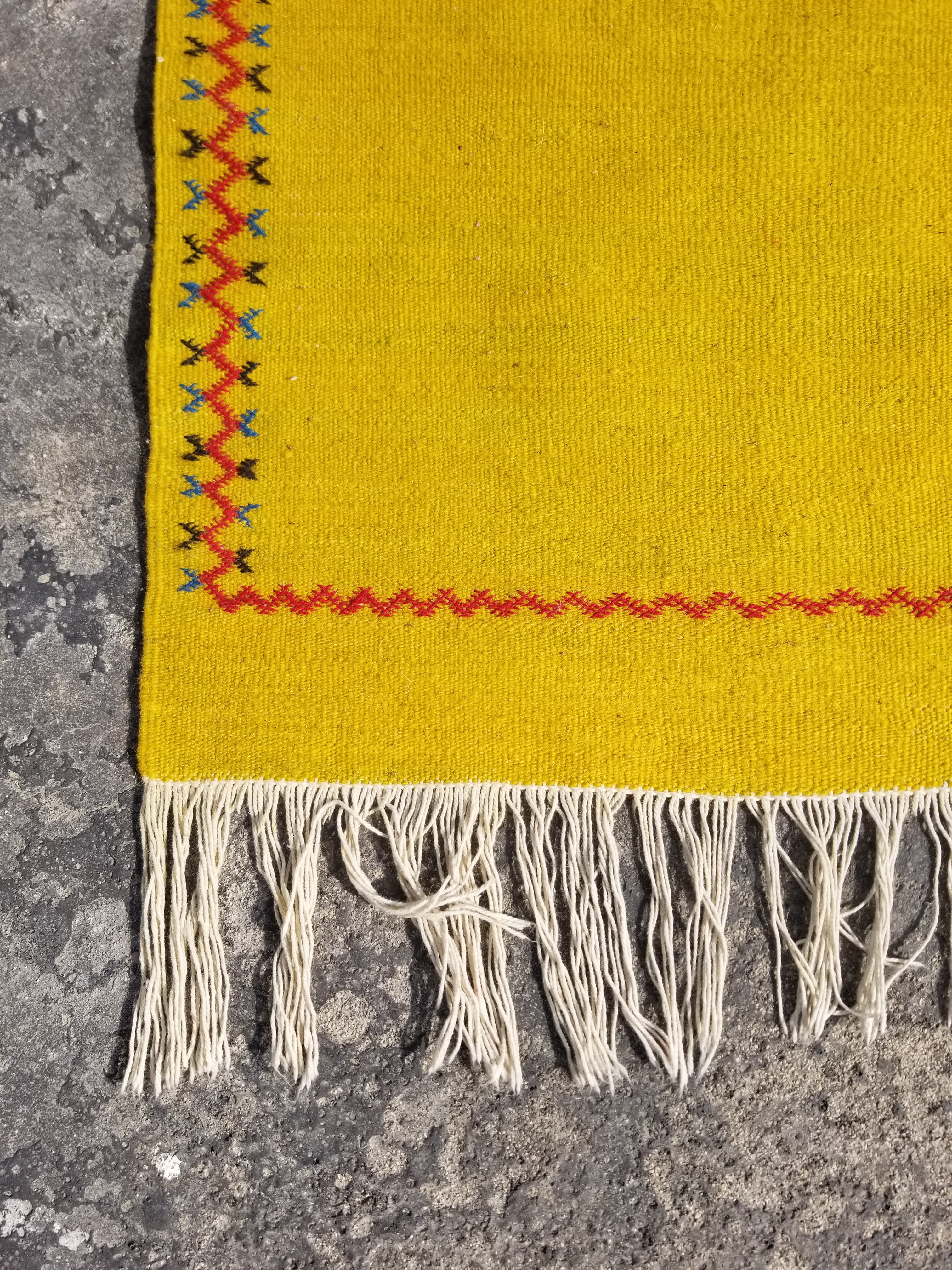 Vintage Traditional Handmade Oriental Wool Multicolor Kilim 155x104cm