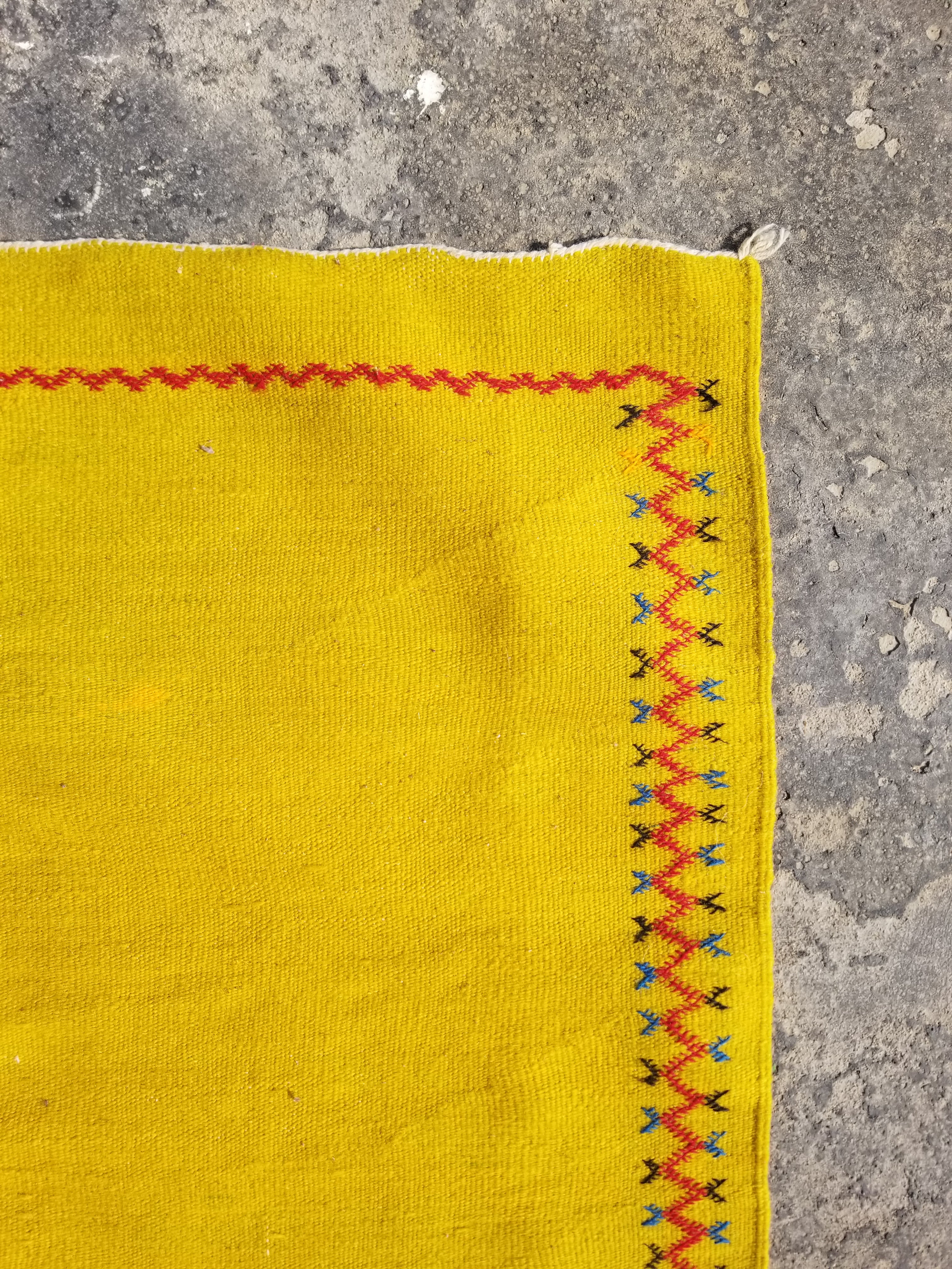 Vintage Traditional Handmade Oriental Wool Multicolor Kilim 155x104cm