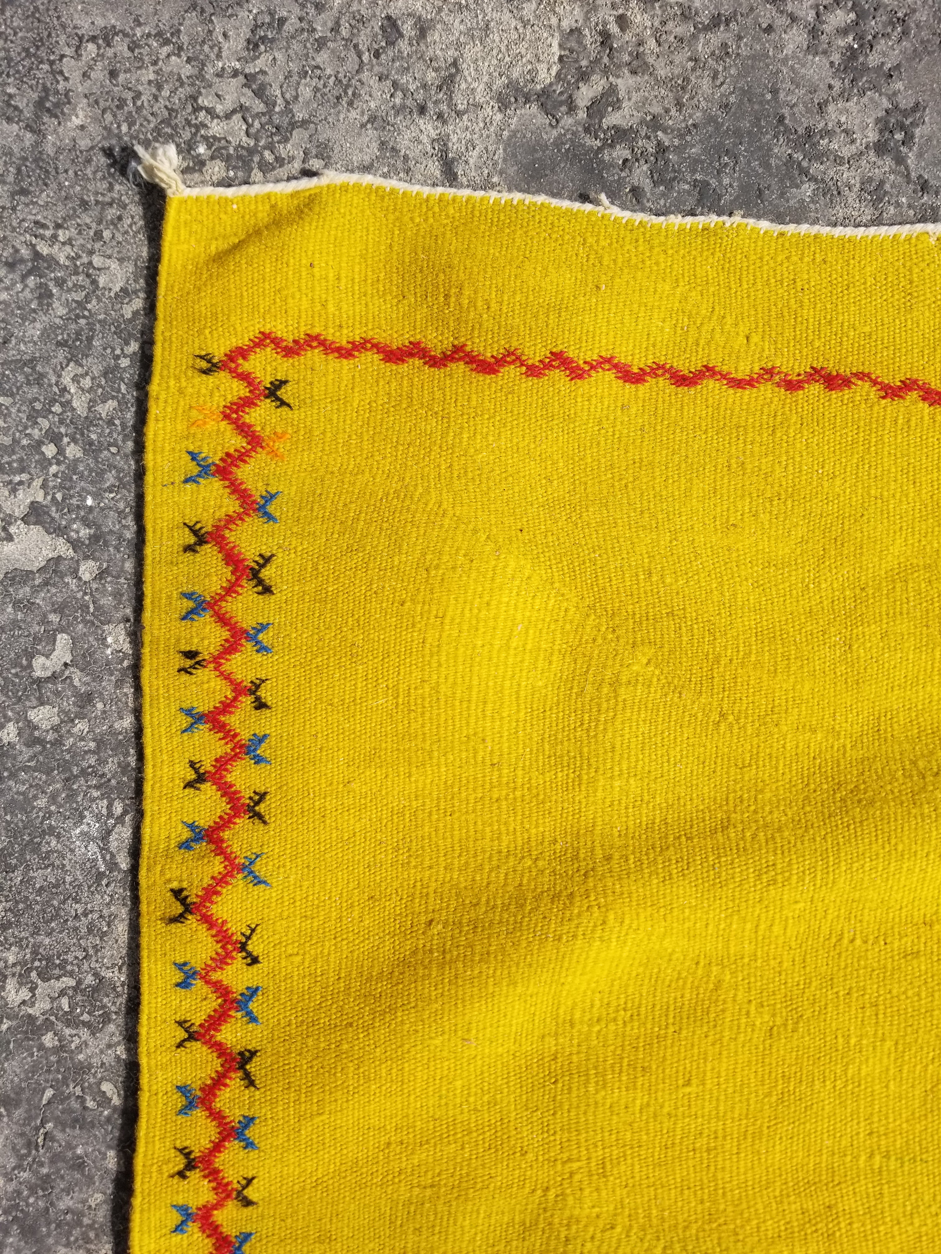 Vintage Traditional Handmade Oriental Wool Multicolor Kilim 155x104cm