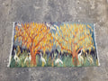 Vintage Handmade Northern European Folk Art Tree of life Wool Tapestry 154x86in