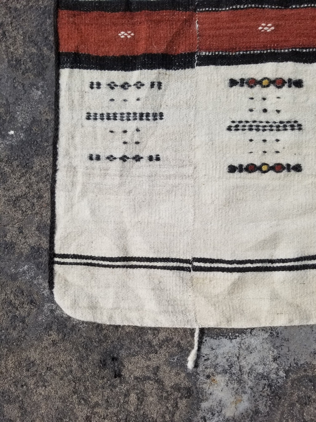 Antique African Handmade Mali Fulani Wool Blanket 228x124cm