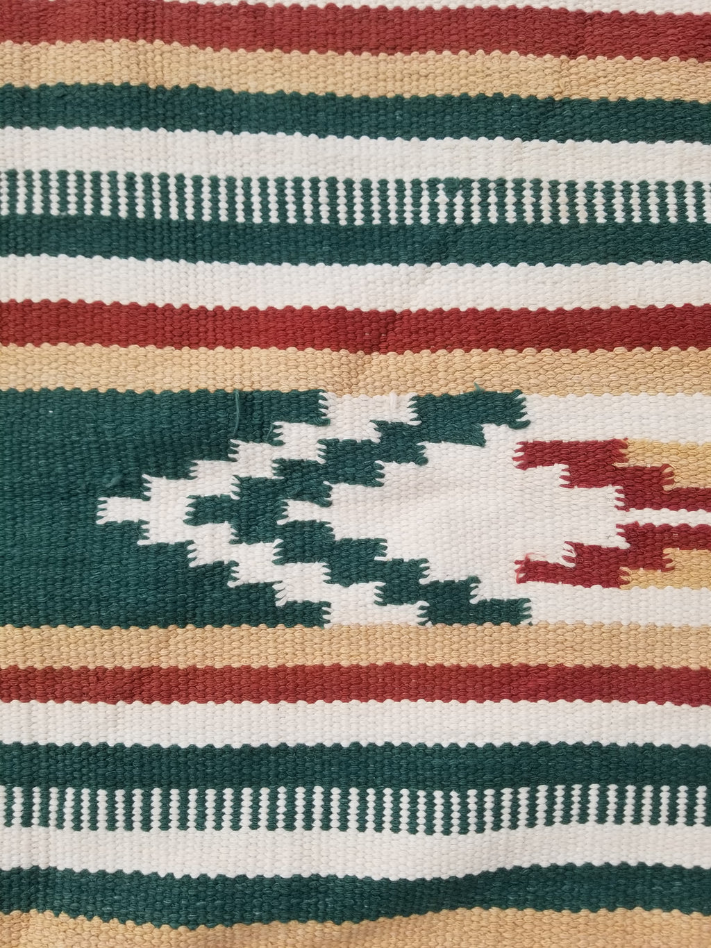 Vintage Native American Handmade Mexican Wool Multicolor Kilim 185x119cm