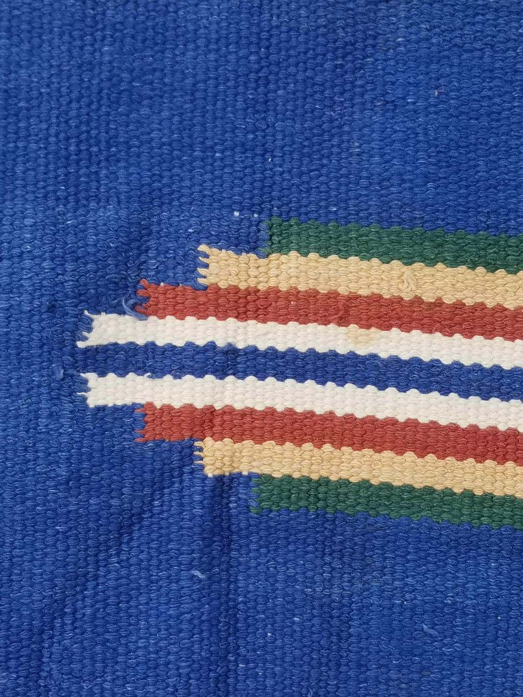 Vintage Native American Handmade Mexican Wool Multicolor Kilim 185x119cm