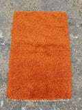 Vintage Traditional Handmade Swedish Wool Orange Rya Rug 112x76cm