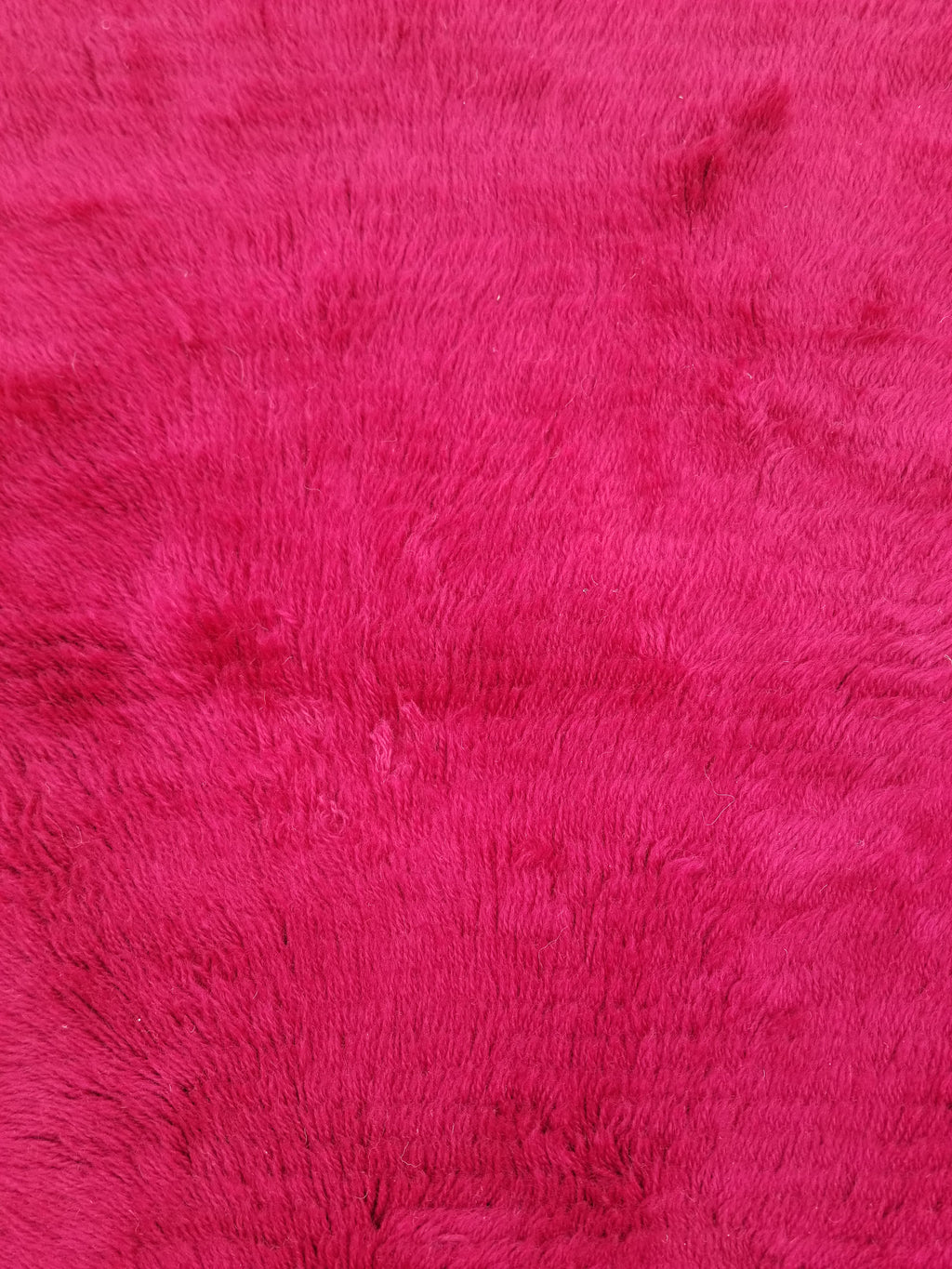 Vintage Traditional Handmade Scandinavian Wool Red Rya Rug 89x58cm