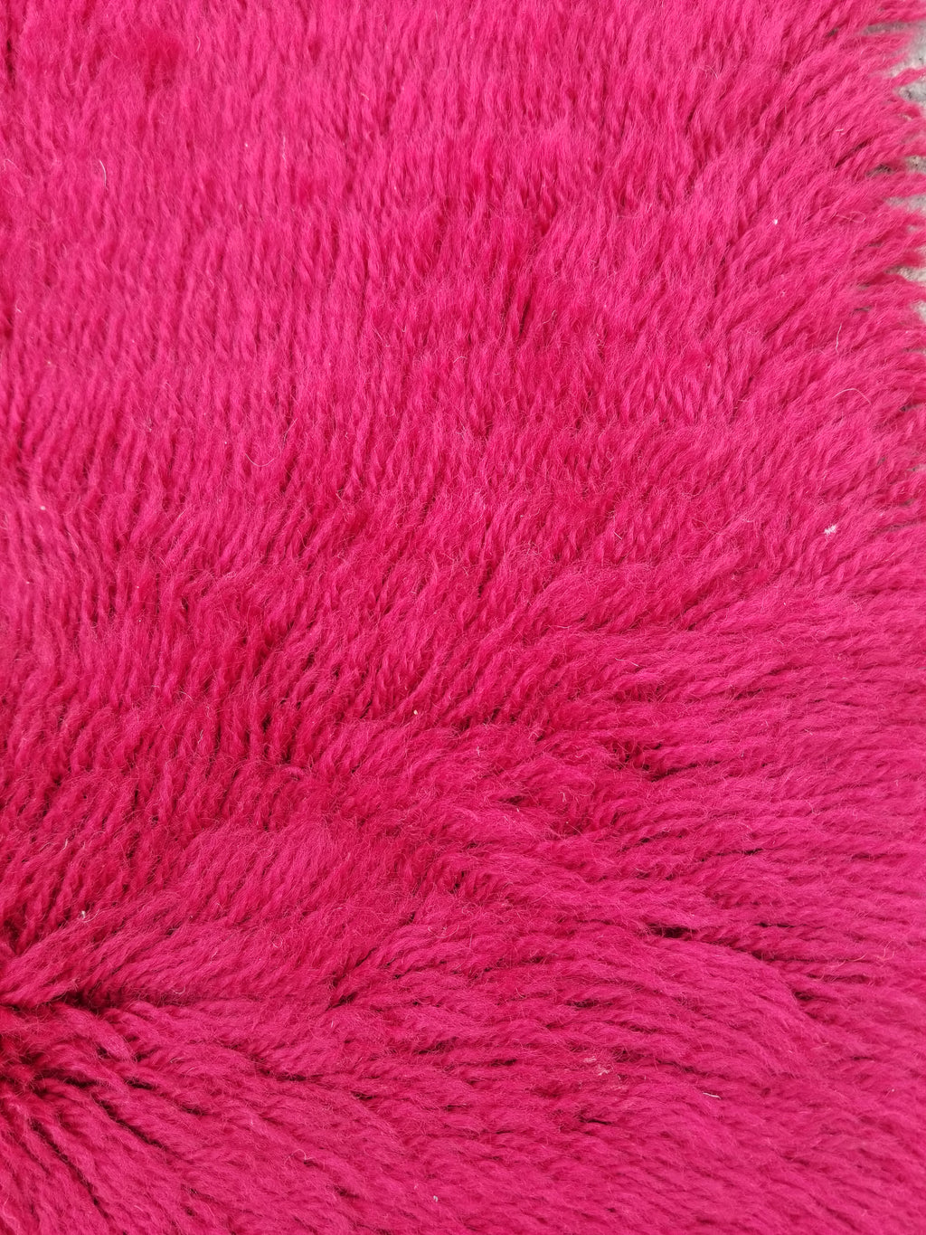 Vintage Traditional Handmade Scandinavian Wool Red Rya Rug 89x58cm