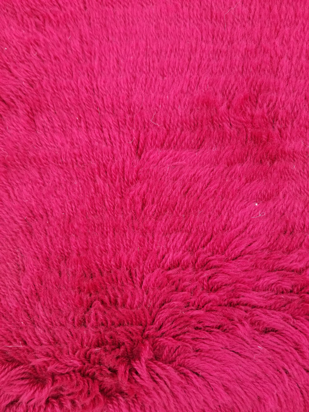 Vintage Traditional Handmade Scandinavian Wool Red Rya Rug 89x58cm