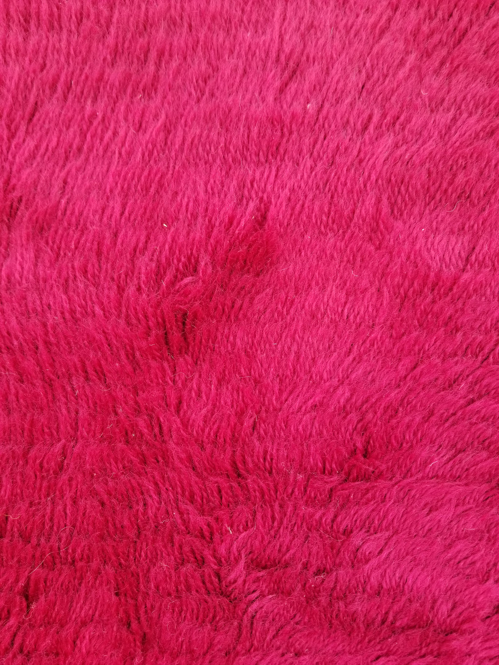 Vintage Traditional Handmade Scandinavian Wool Red Rya Rug 89x58cm