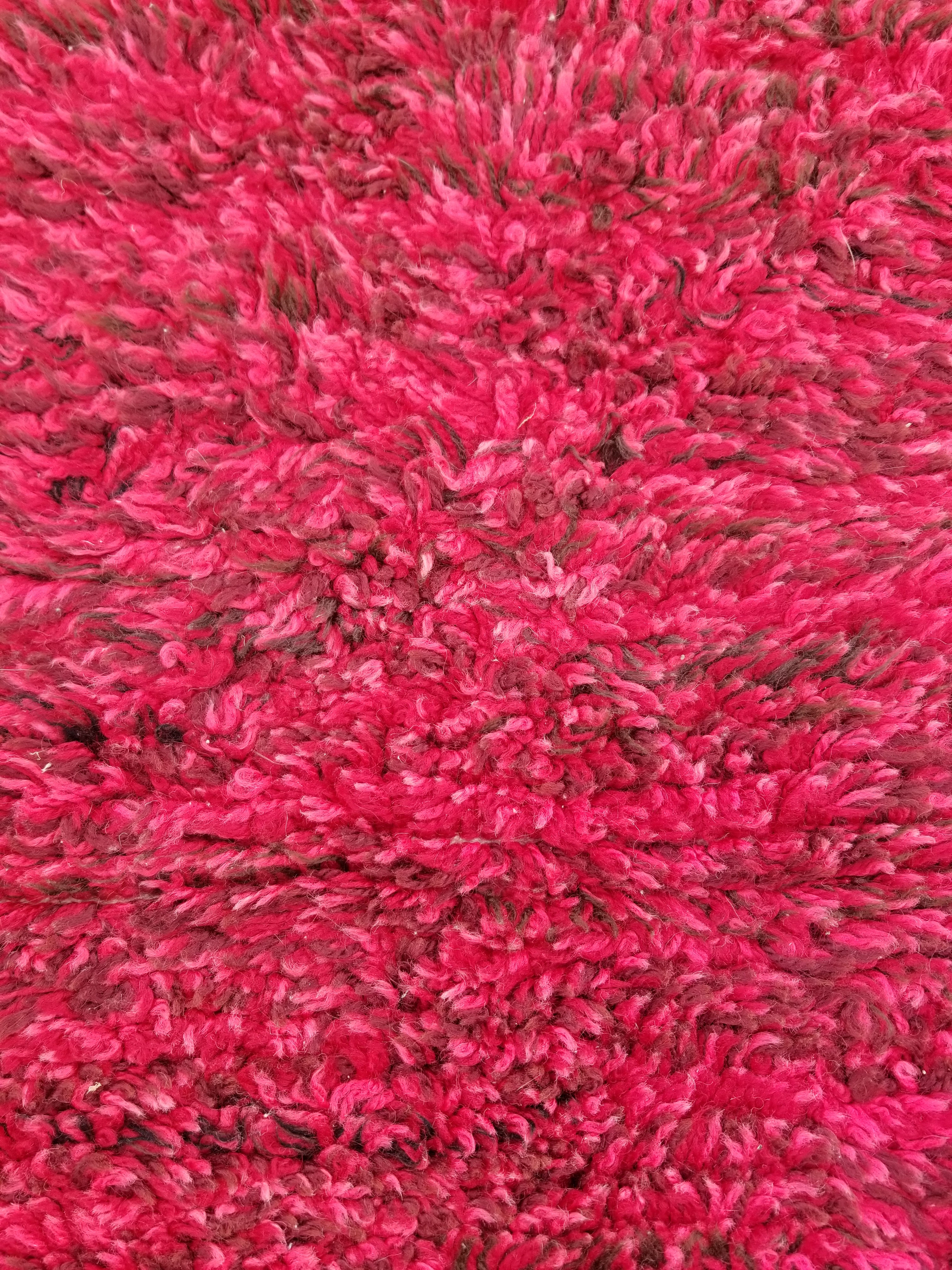 Vintage Traditional Handmade Turkish Wool Red Tulu Rug 173x53cm