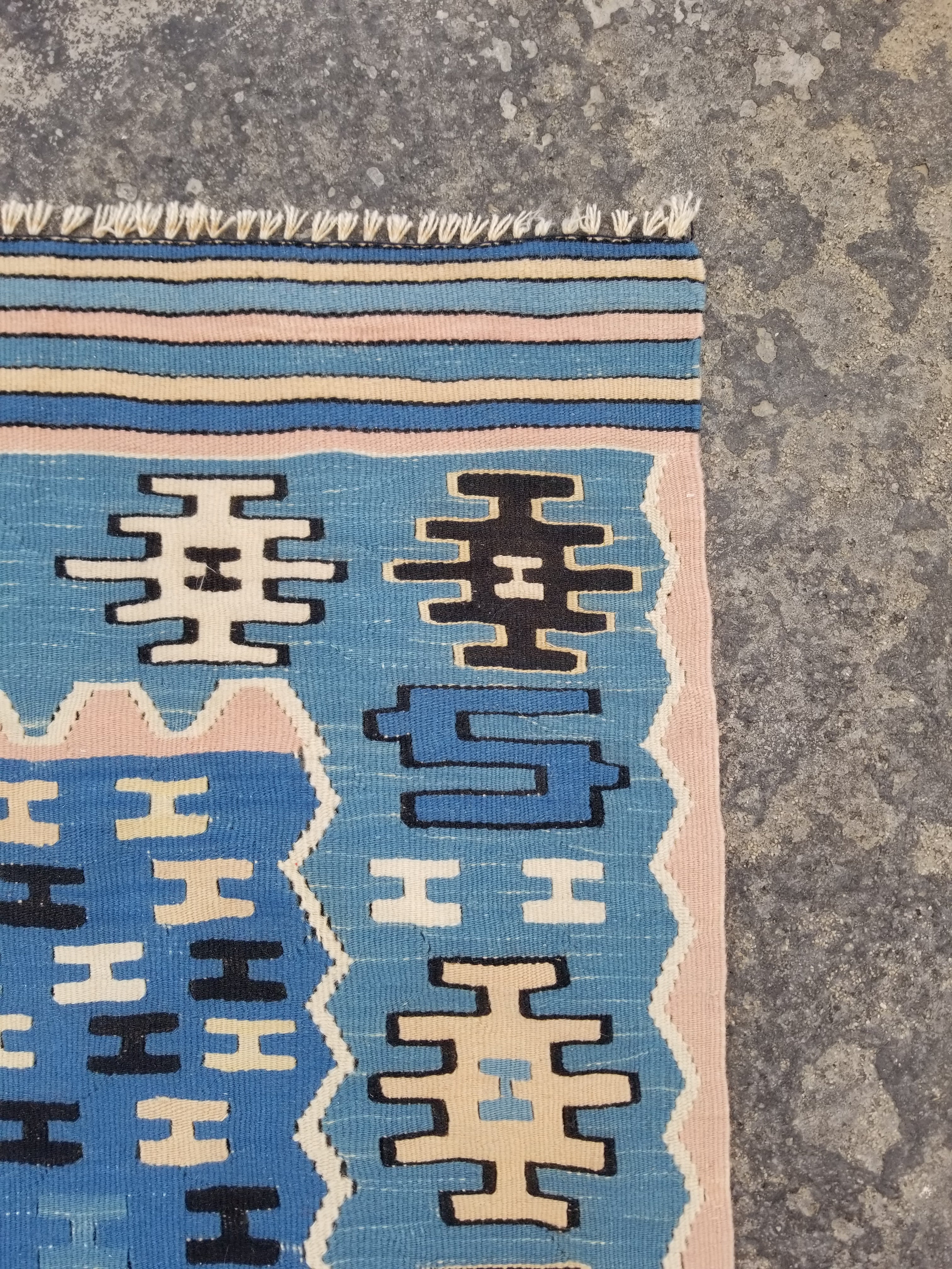 Vintage Traditional Handmade Turkish Wool Multicolor Kilim 160x99cm