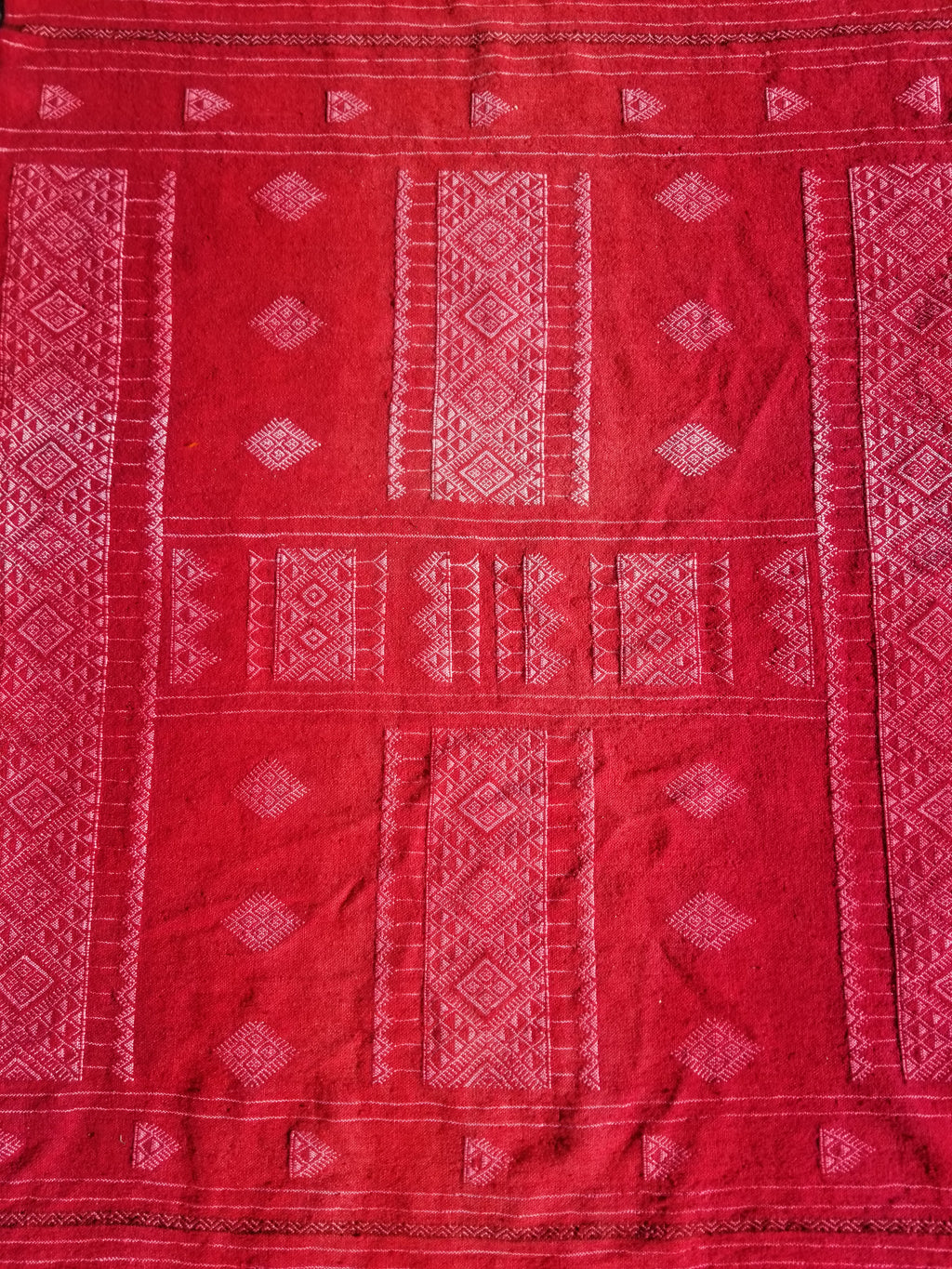 Vintage Traditional Handmade Tunisian Wool Red Kilim 165x93cm