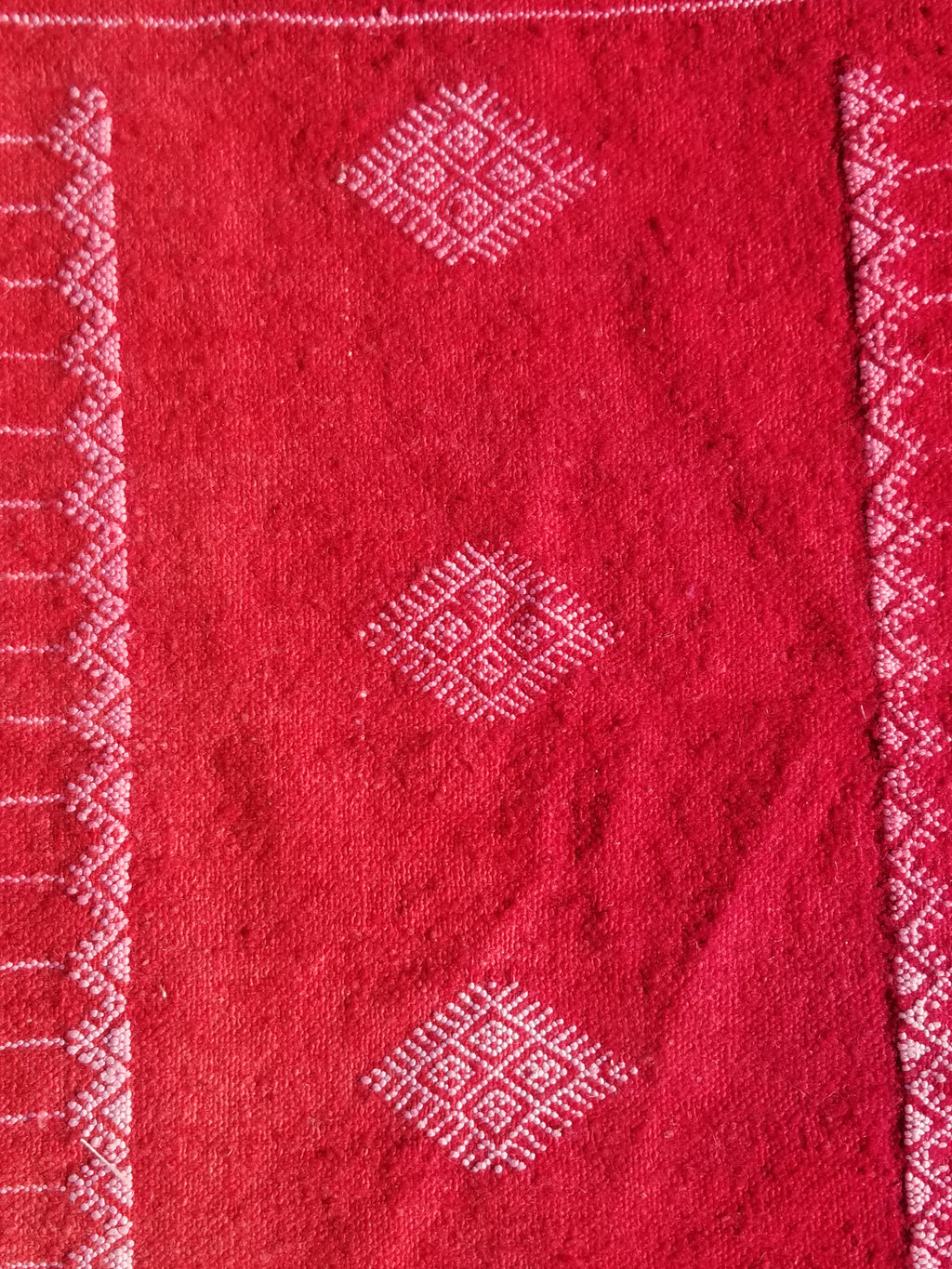 Vintage Traditional Handmade Tunisian Wool Red Kilim 165x93cm