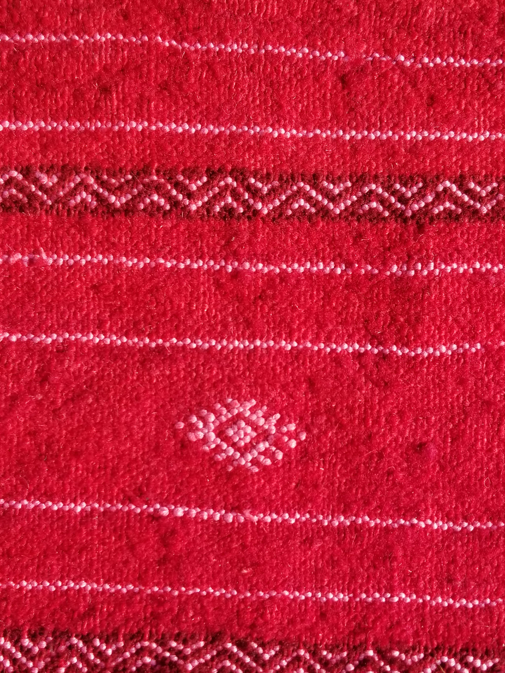 Vintage Traditional Handmade Tunisian Wool Red Kilim 165x93cm