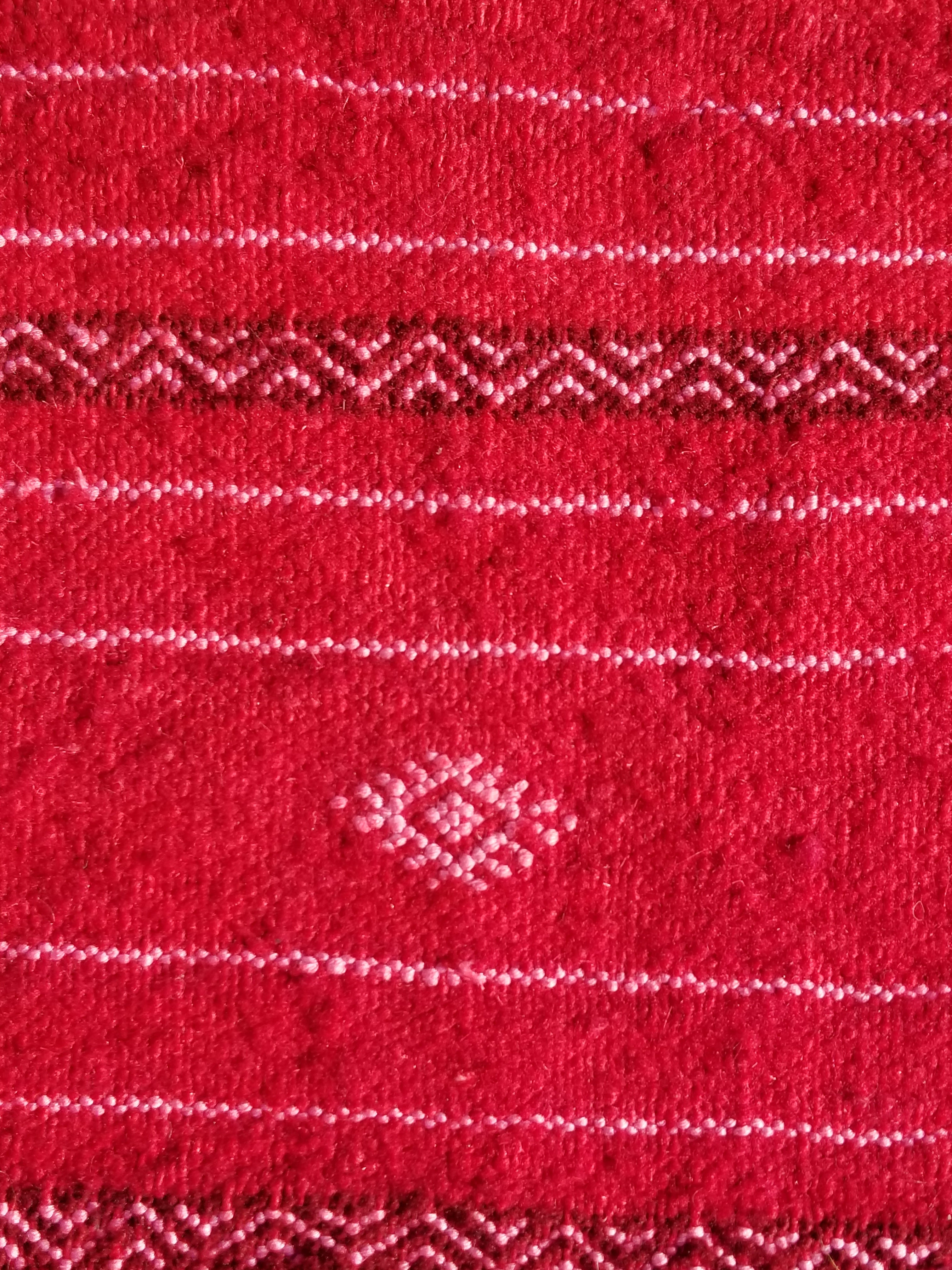Vintage Traditional Handmade Tunisian Wool Red Kilim 165x93cm