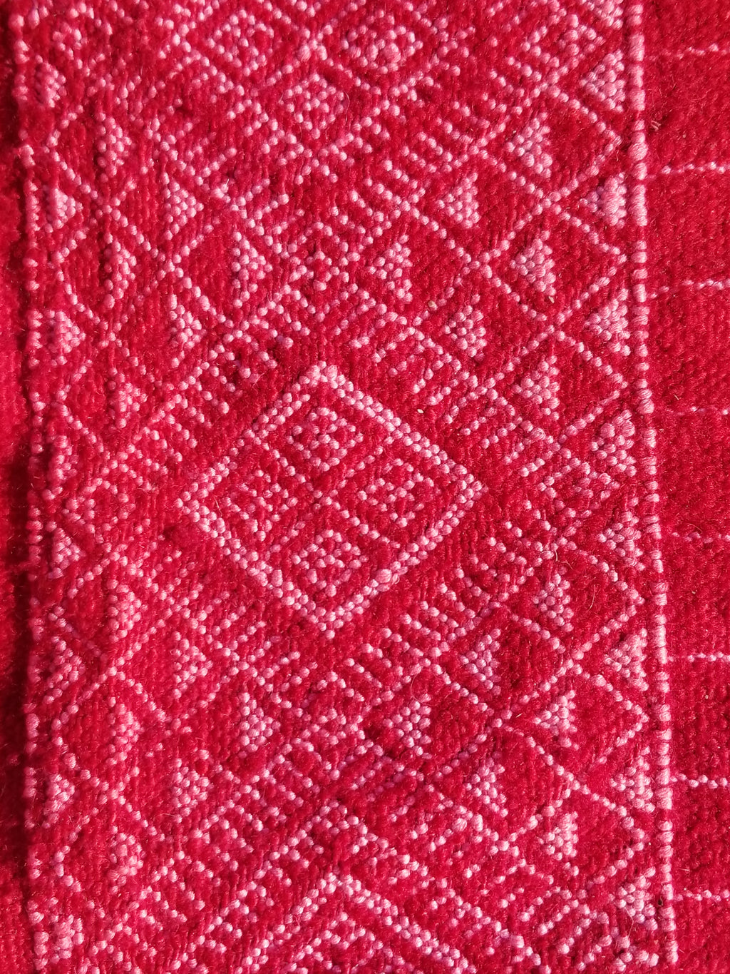 Vintage Traditional Handmade Tunisian Wool Red Kilim 165x93cm
