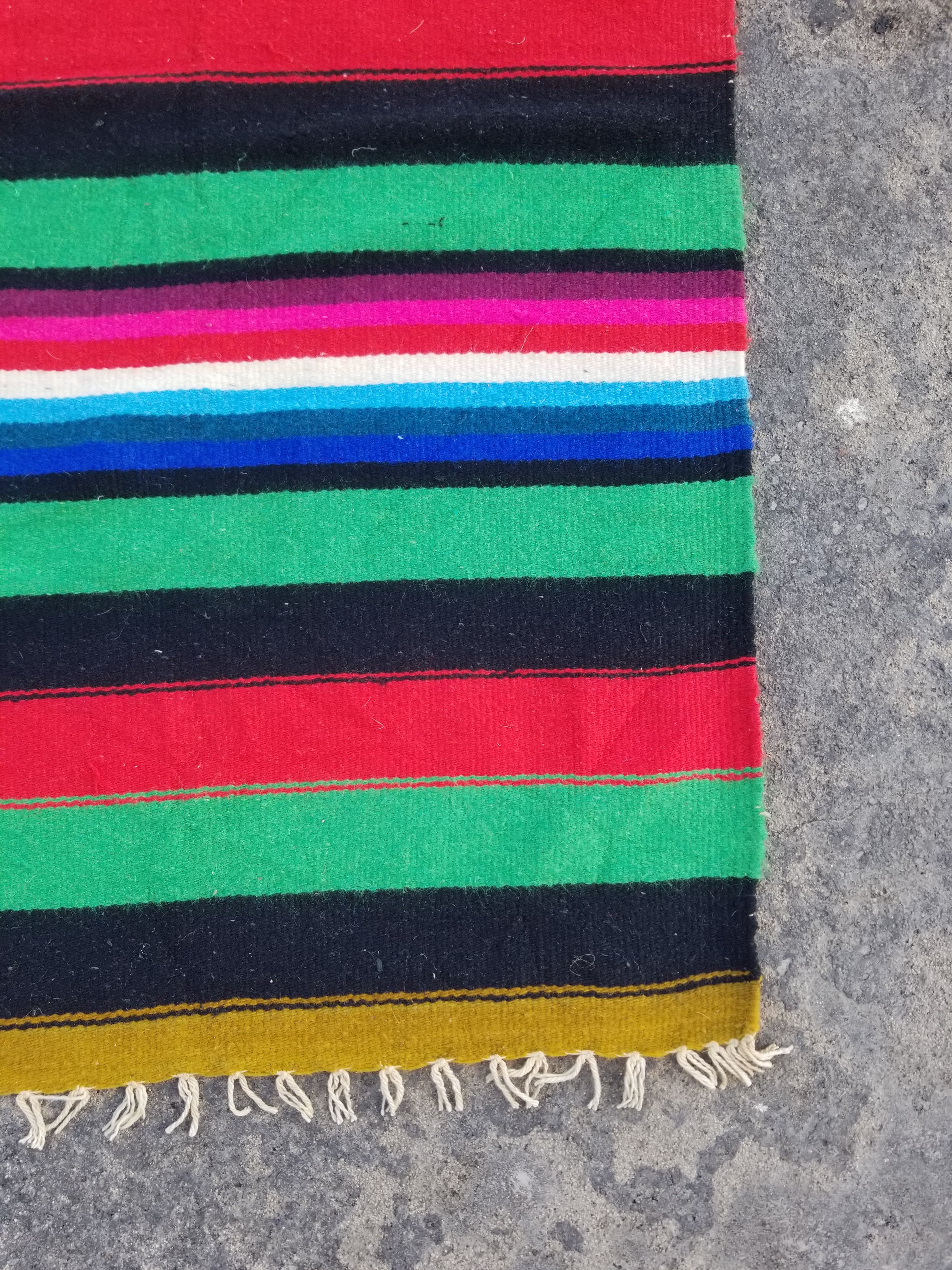 Vintage Handmade Mexican Eagle & Serpent Wool Multicolor Kilim 220x127cm