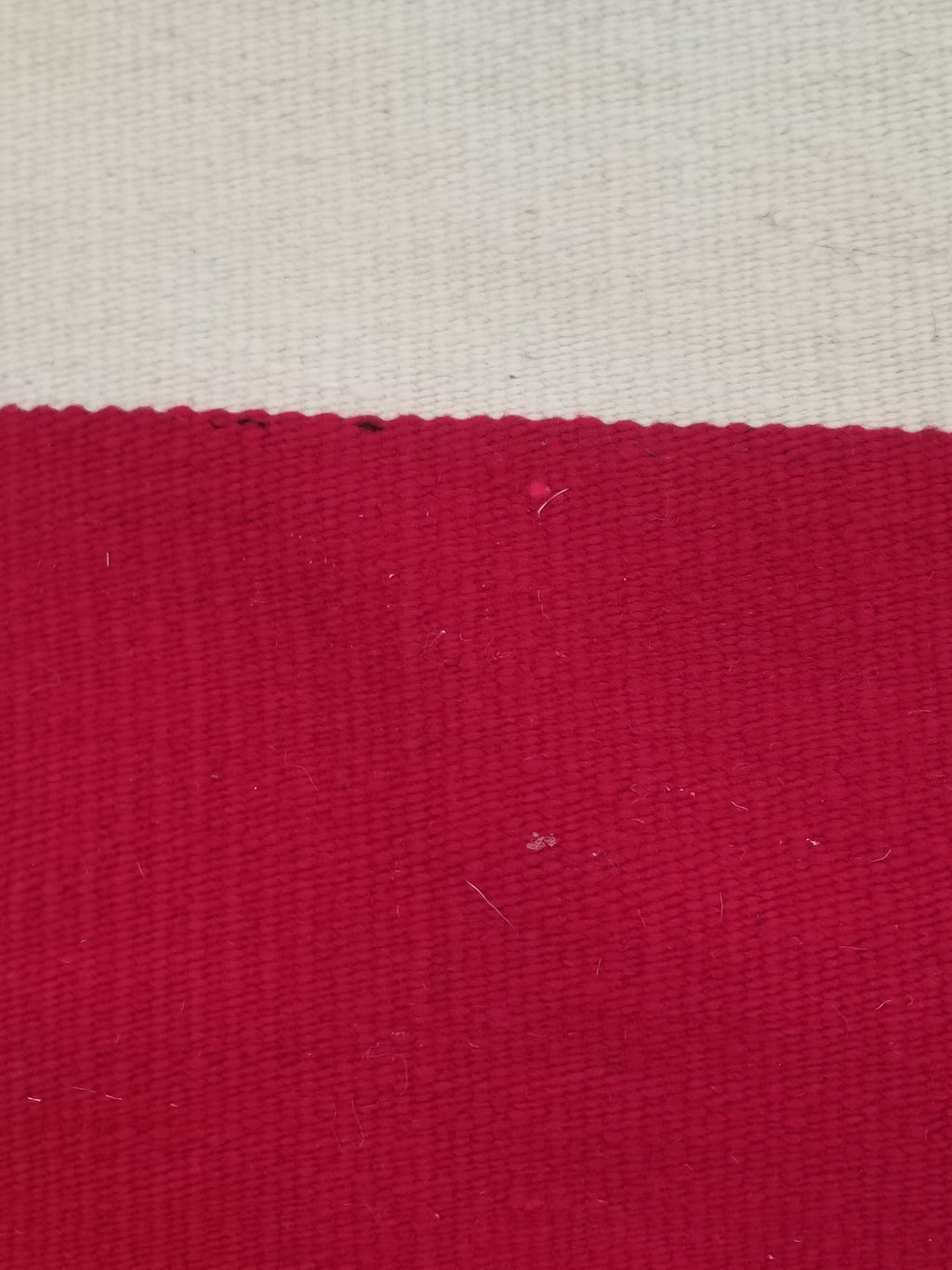 Vintage Traditional Handmade Gabbeh Wool Red & Cream Kilim 195x147cm