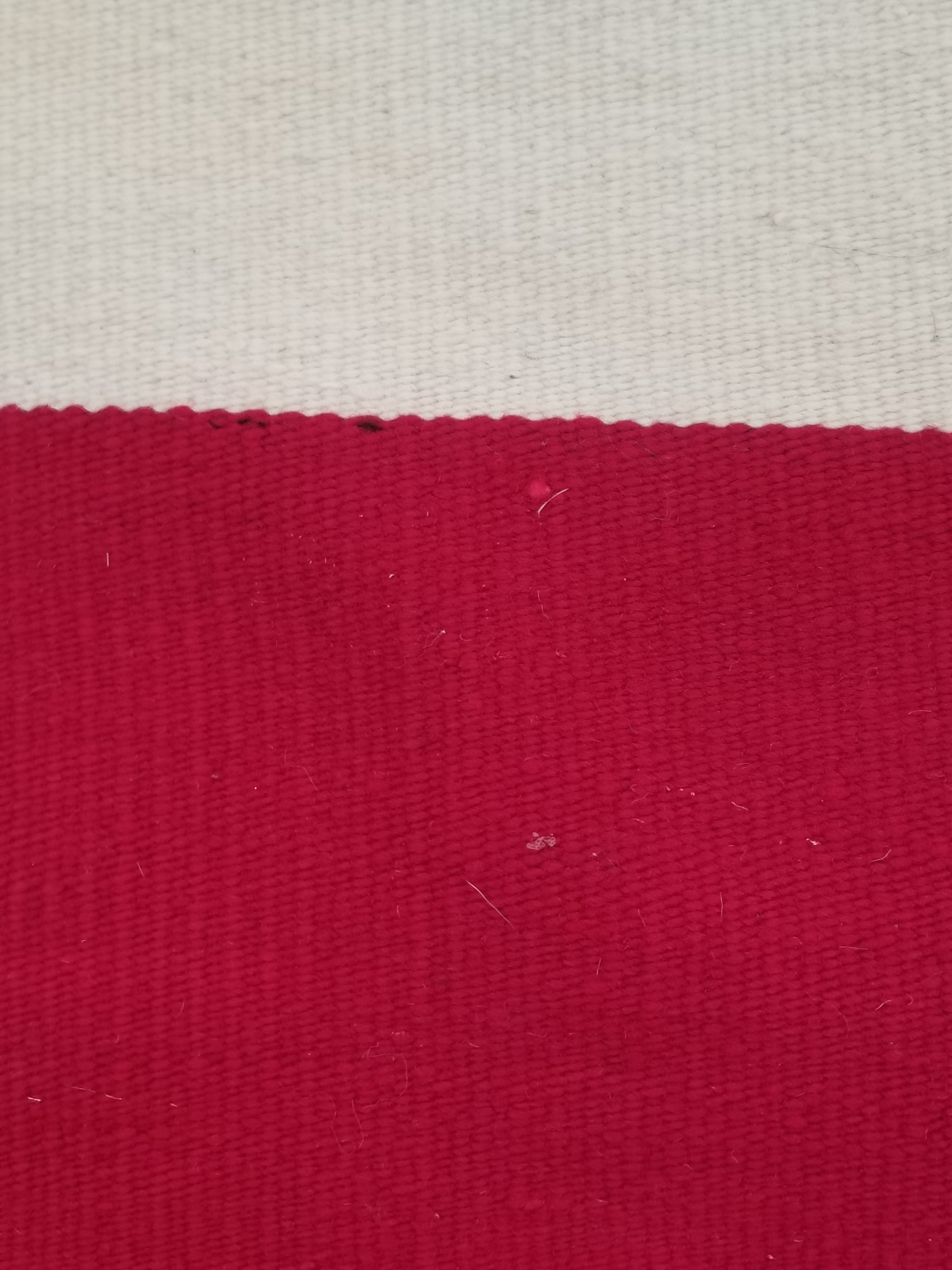 Vintage Traditional Handmade Gabbeh Wool Red & Cream Kilim 195x147cm