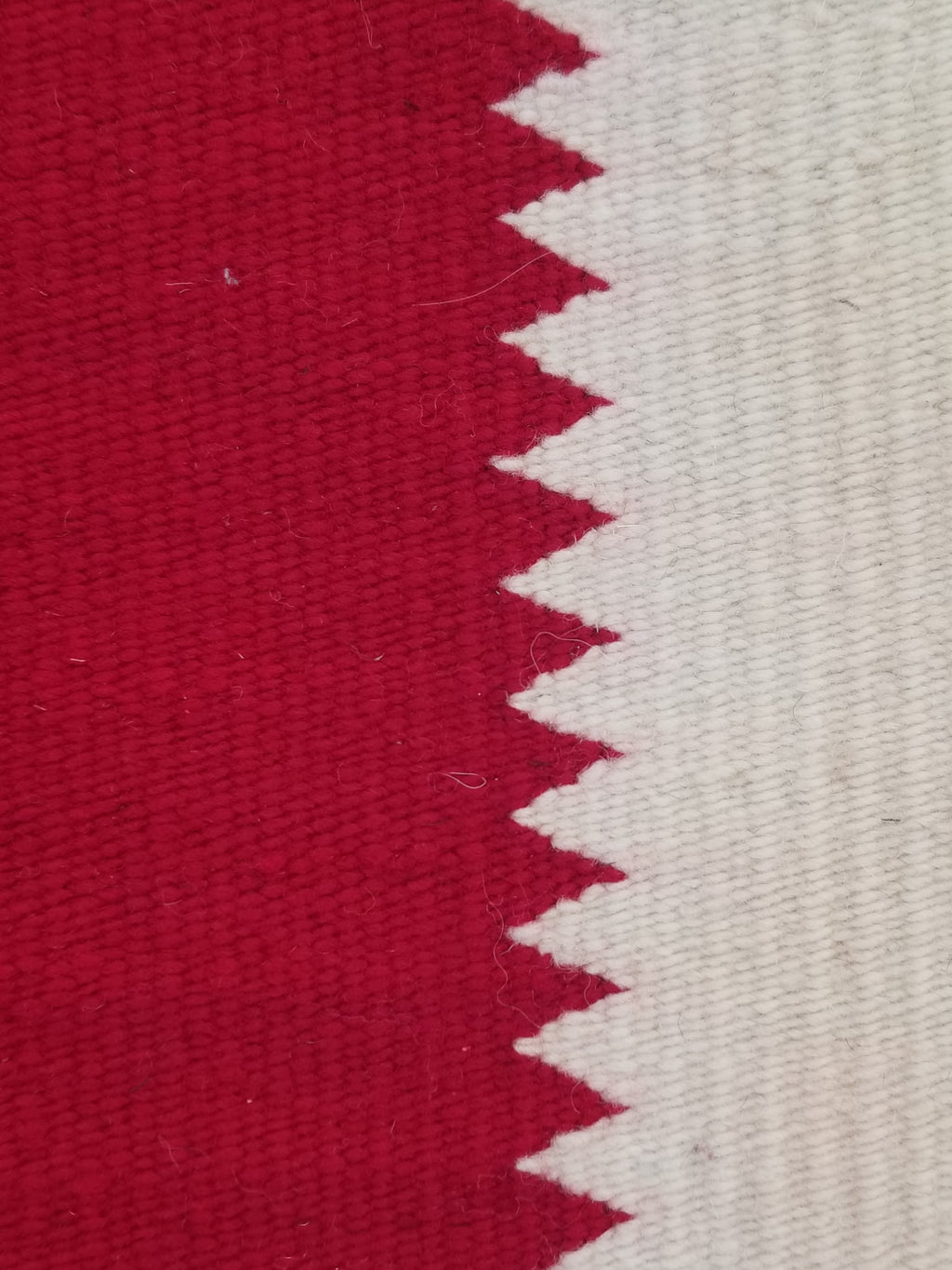 Vintage Traditional Handmade Gabbeh Wool Red & Cream Kilim 195x147cm