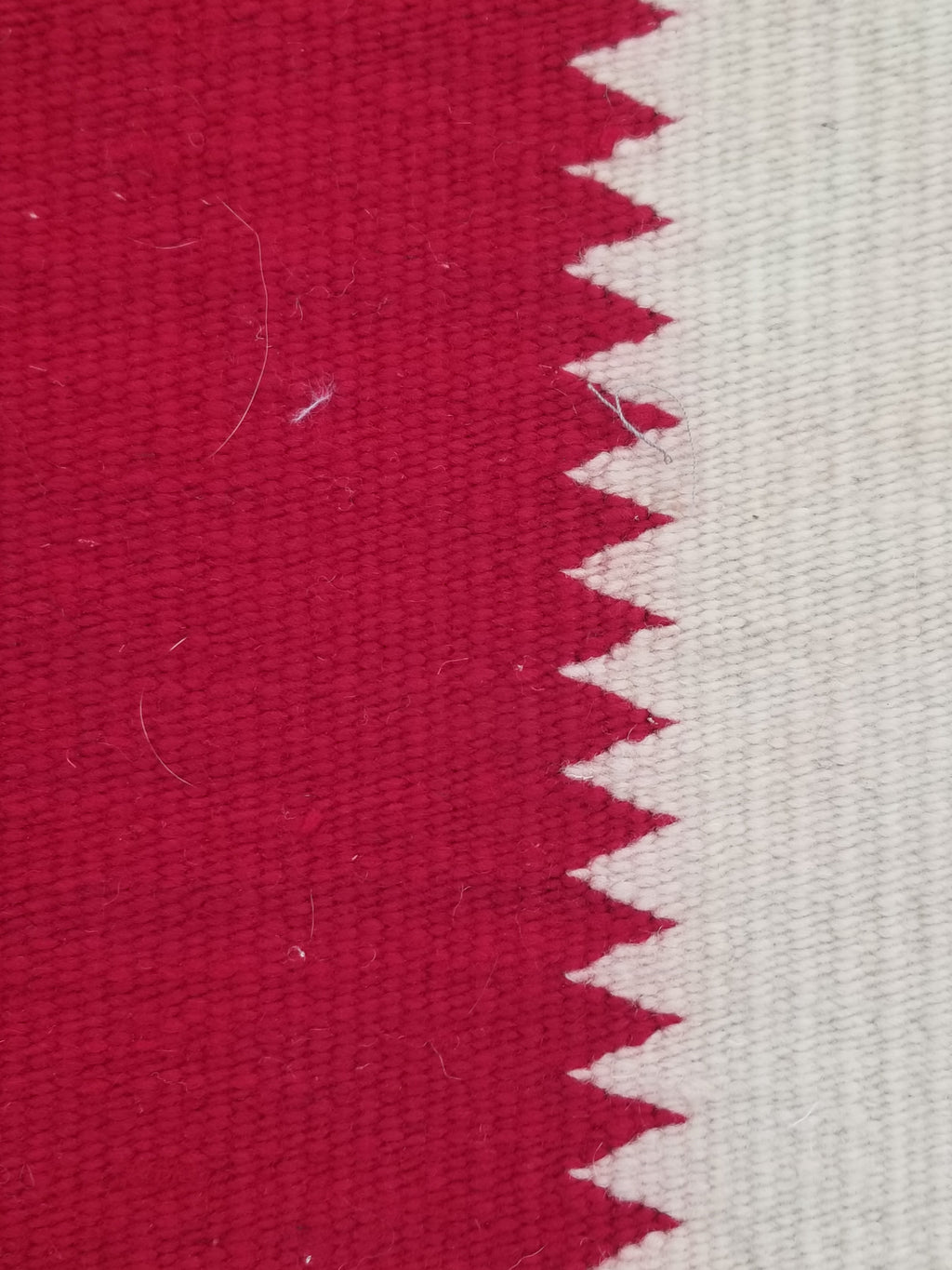 Vintage Traditional Handmade Gabbeh Wool Red & Cream Kilim 195x147cm