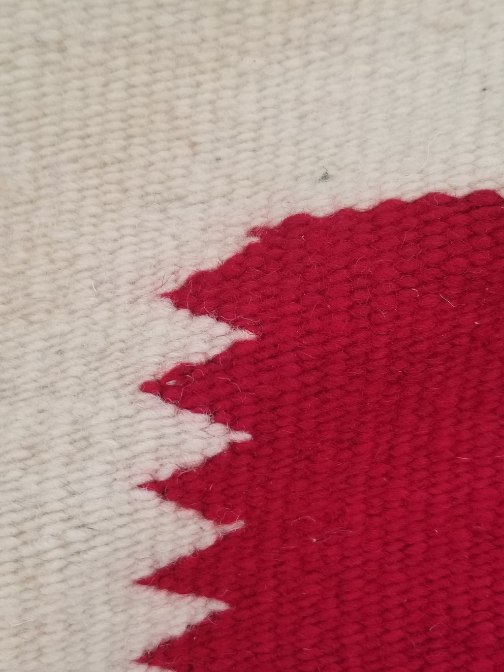 Vintage Traditional Handmade Gabbeh Wool Red & Cream Kilim 195x147cm