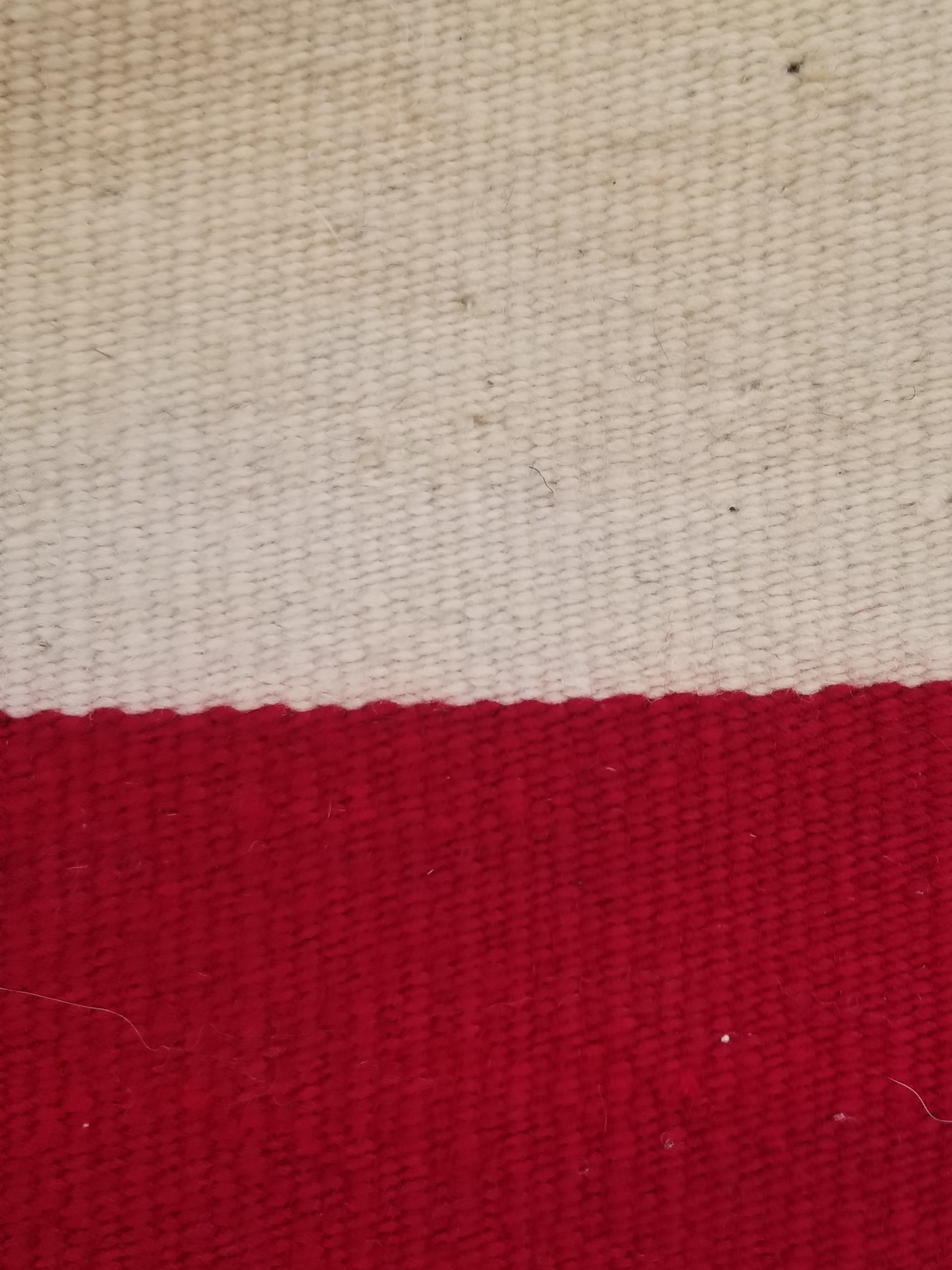 Vintage Traditional Handmade Gabbeh Wool Red & Cream Kilim 195x147cm