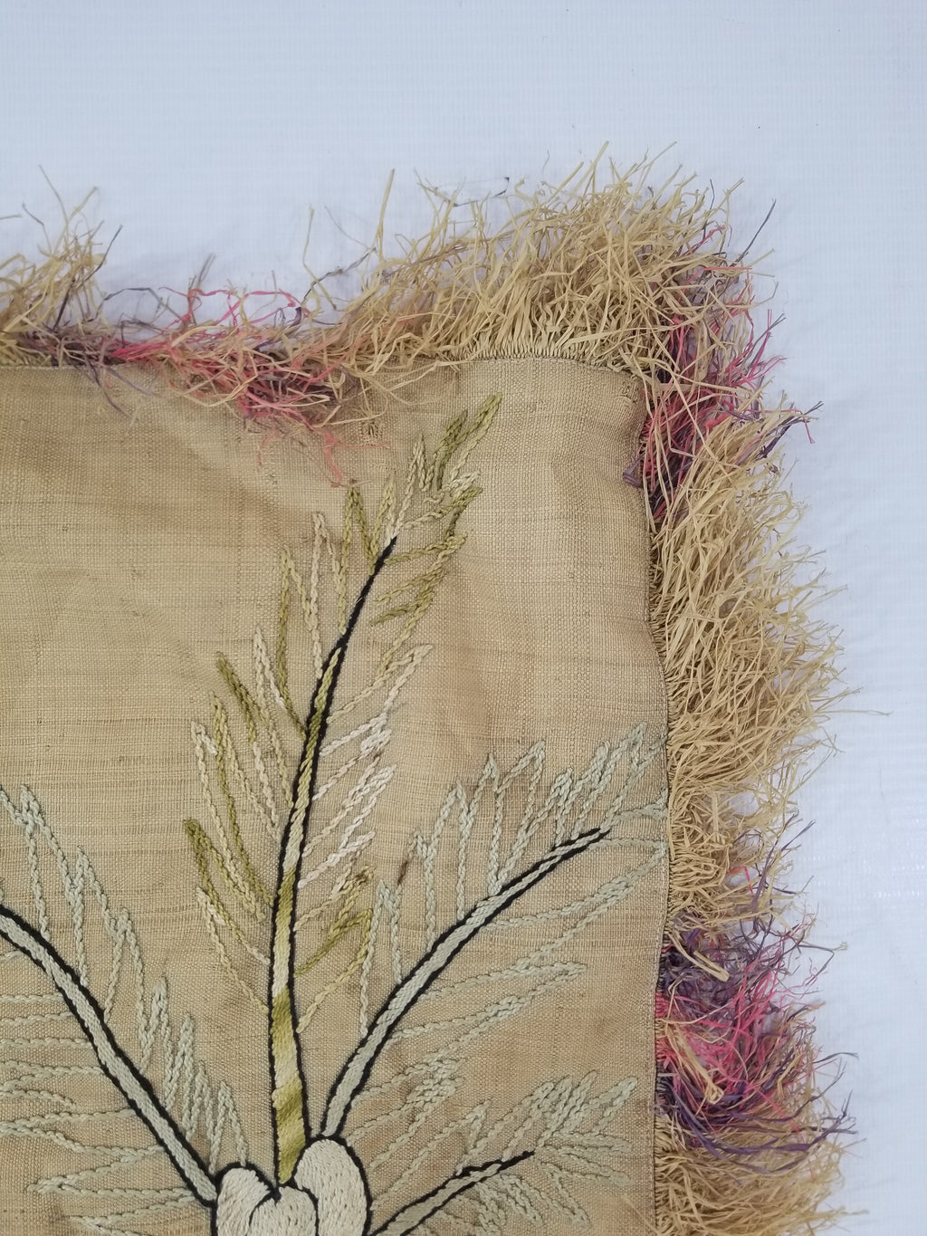 Vintage Egyptian Embroidered Palm Tree Crescent Moon Wall Hanging  62x49cm