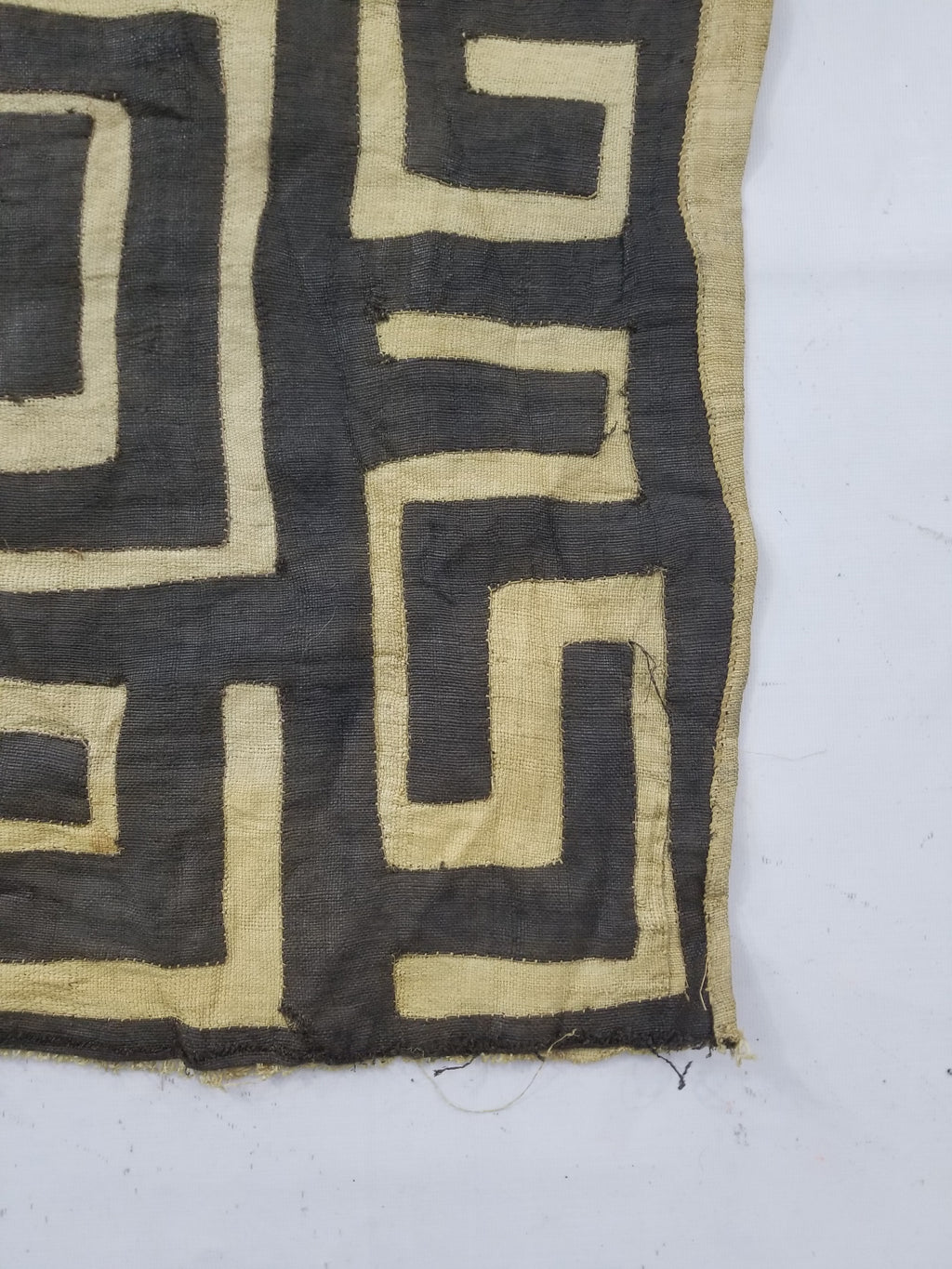 Vintage African Kuba Cloth Raffia Appliqué Tribal Textile Runner 250x64cm