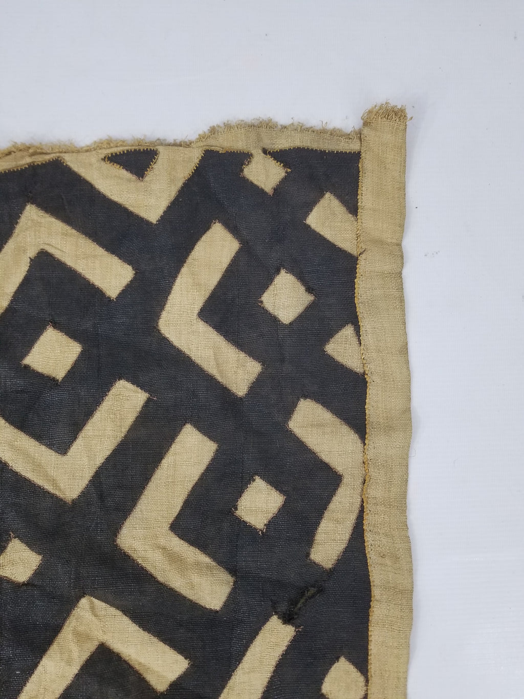Vintage African Kuba Cloth Raffia Appliqué Tribal Textile Runner 250x64cm