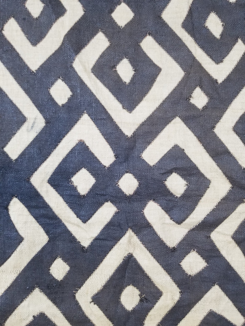 Vintage African Kuba Cloth Raffia Appliqué Tribal Textile Runner 250x64cm