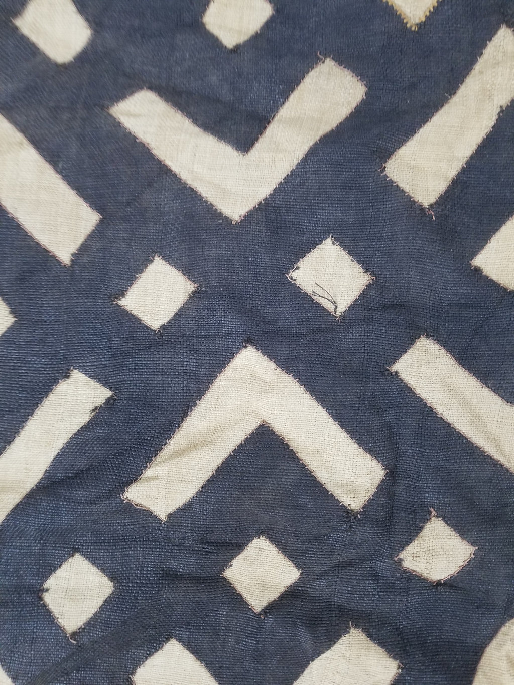Vintage African Kuba Cloth Raffia Appliqué Tribal Textile Runner 250x64cm