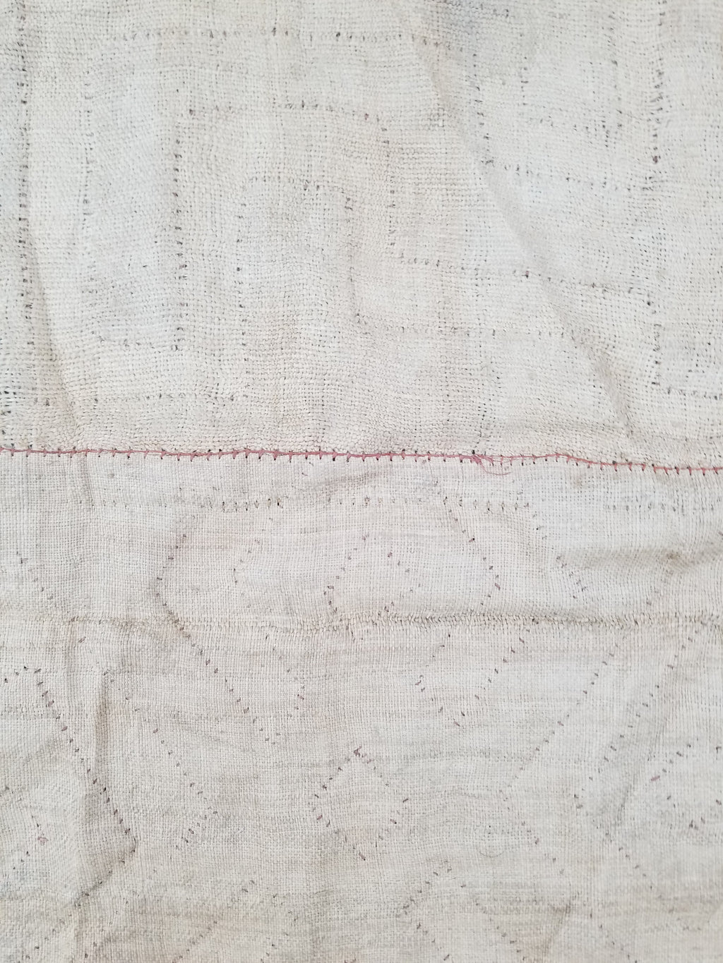 Vintage African Kuba Cloth Raffia Appliqué Tribal Textile Runner 250x64cm