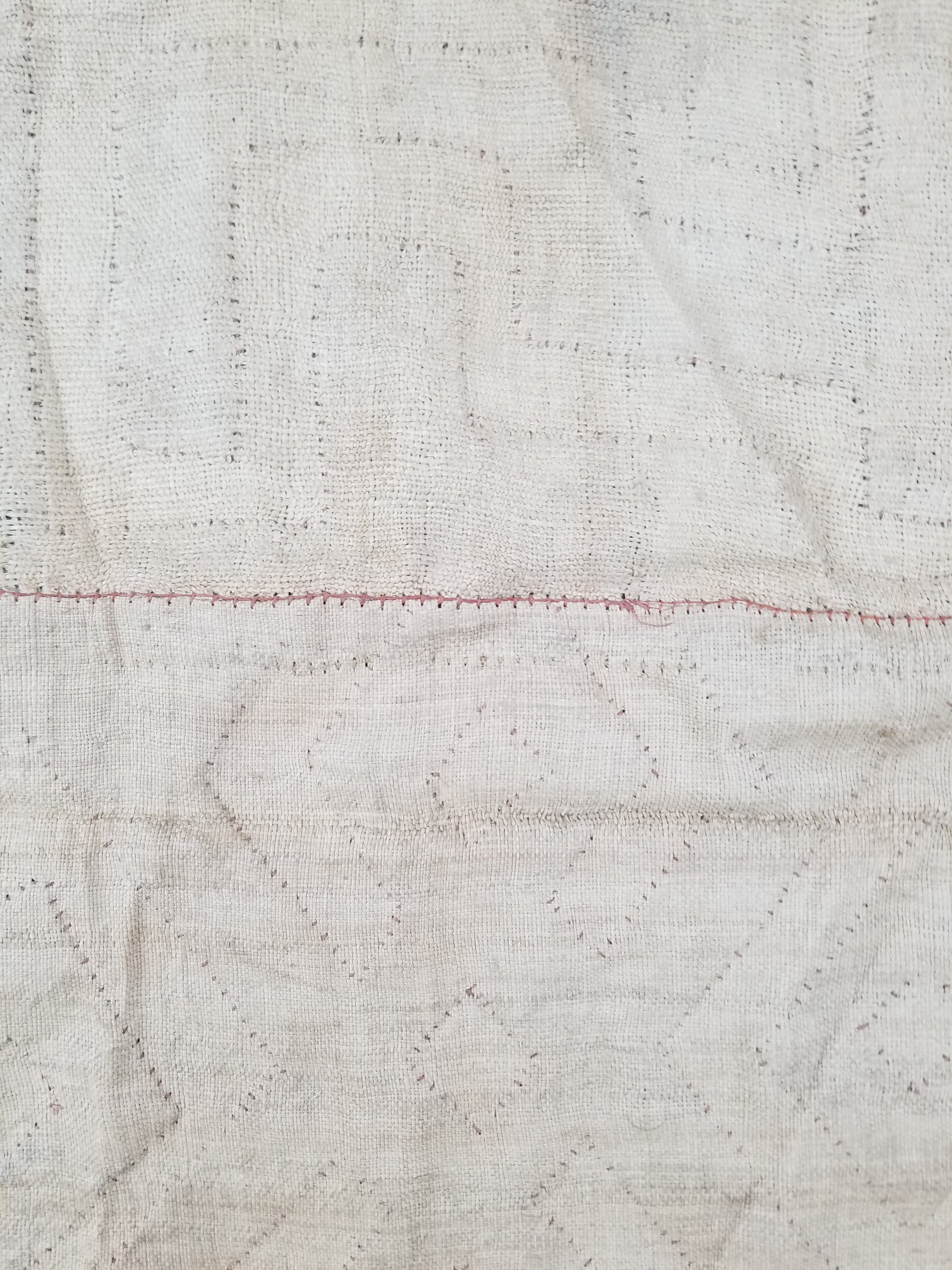 Vintage African Kuba Cloth Raffia Appliqué Tribal Textile Runner 250x64cm