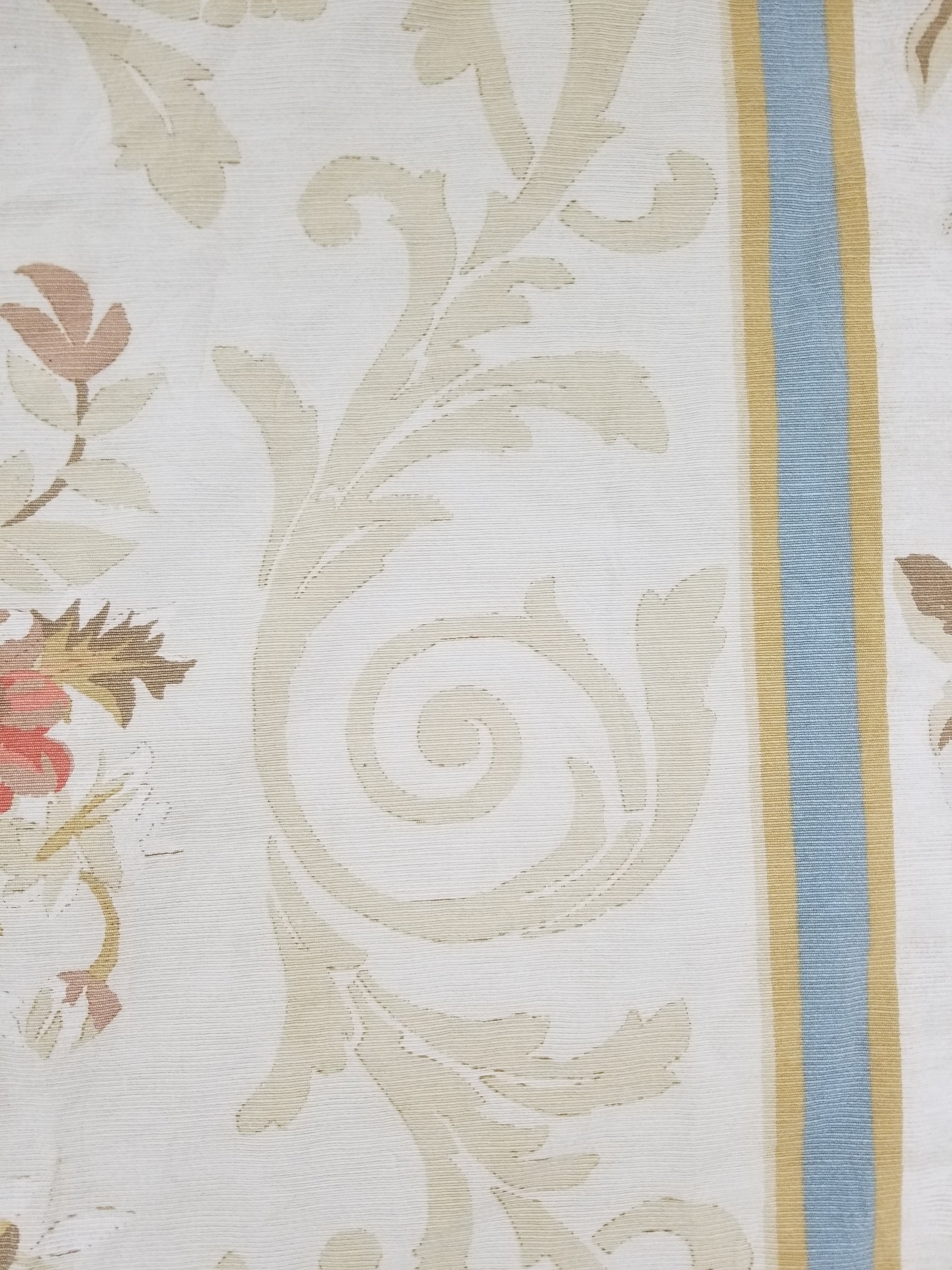 Vintage French Rose Bouquet Woven Bedspread Coverlet 205x200cm