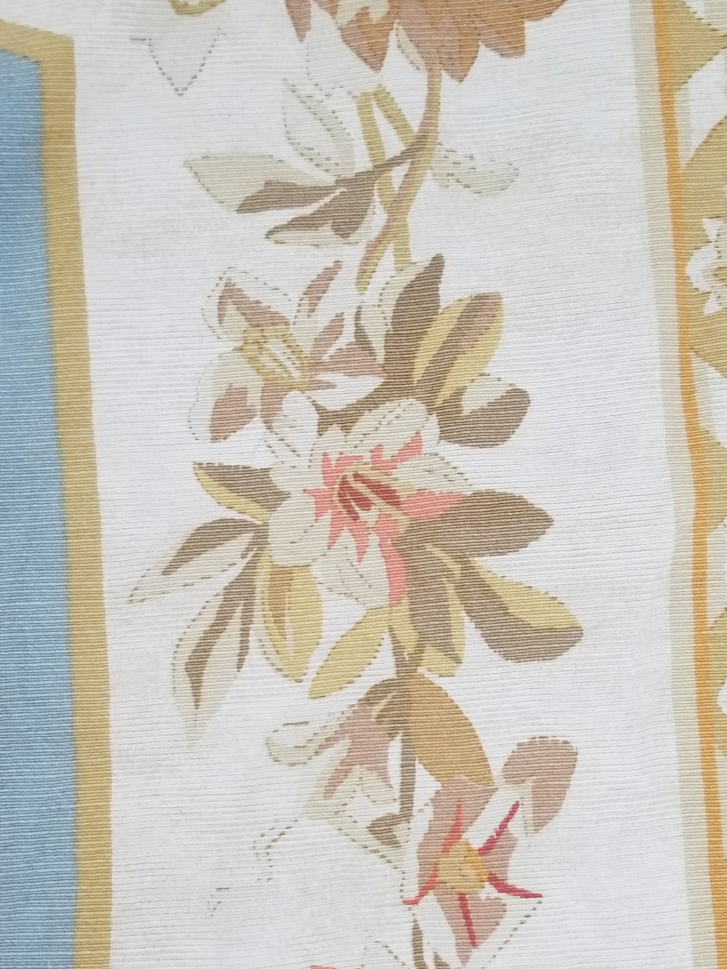 Vintage French Rose Bouquet Woven Bedspread Coverlet 205x200cm