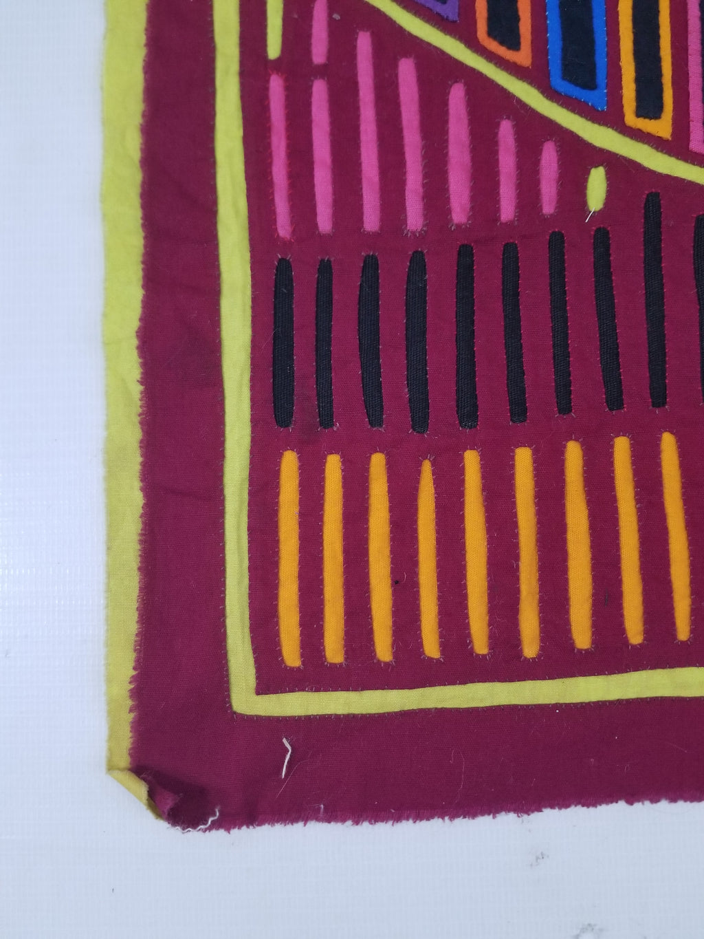 Vintage Traditional Kuna Mola Applique Work Folk Art Panel 45x34cm