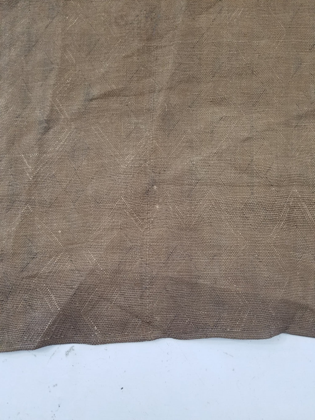 Vintage African Handwoven Kuba Cloth Raffia Textile Panel 145x65cm