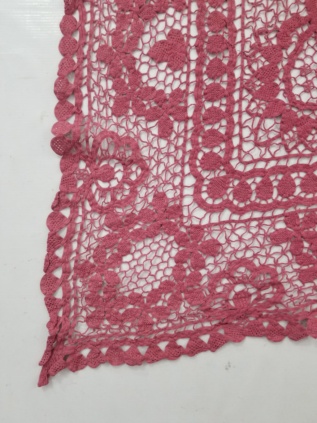 Vintage Italian Point De Venice Needle Lace Tablecloth 235x205cm