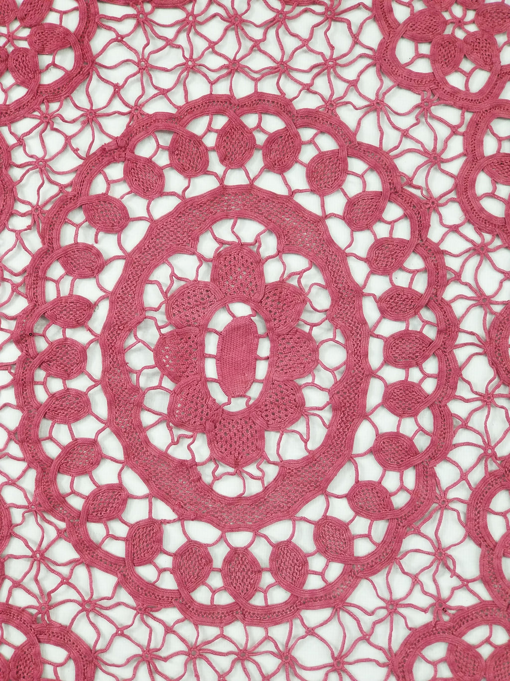 Vintage Italian Point De Venice Needle Lace Tablecloth 235x205cm