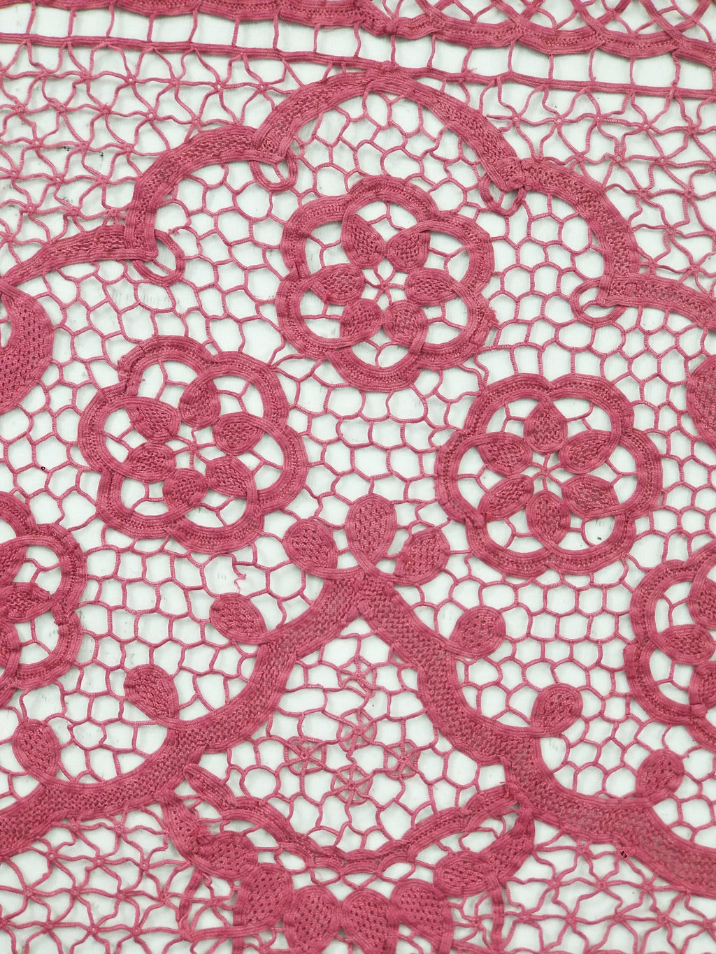 Vintage Italian Point De Venice Needle Lace Tablecloth 235x205cm